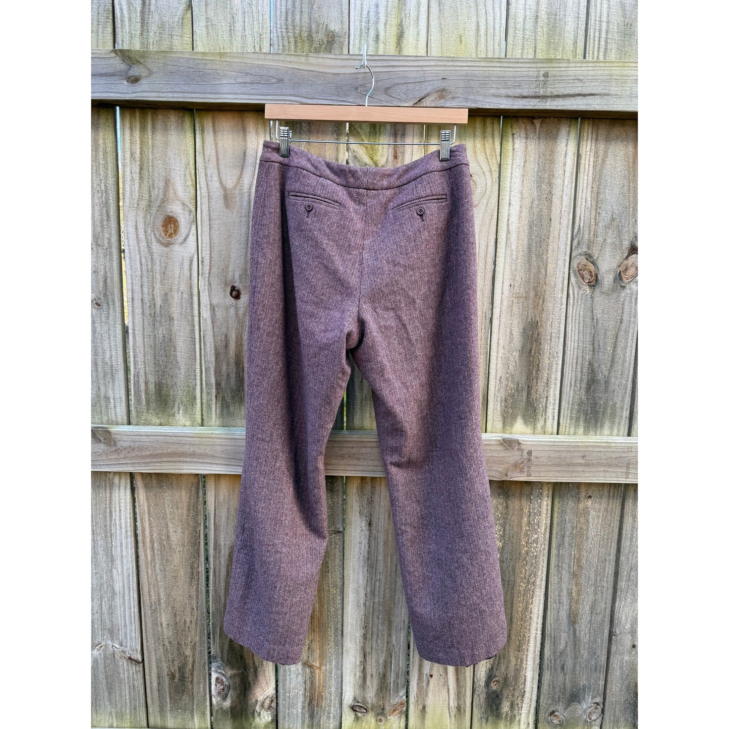 Vintage Pendleton Plum Tweed Wool Trousers Straight Leg High Waist Pants