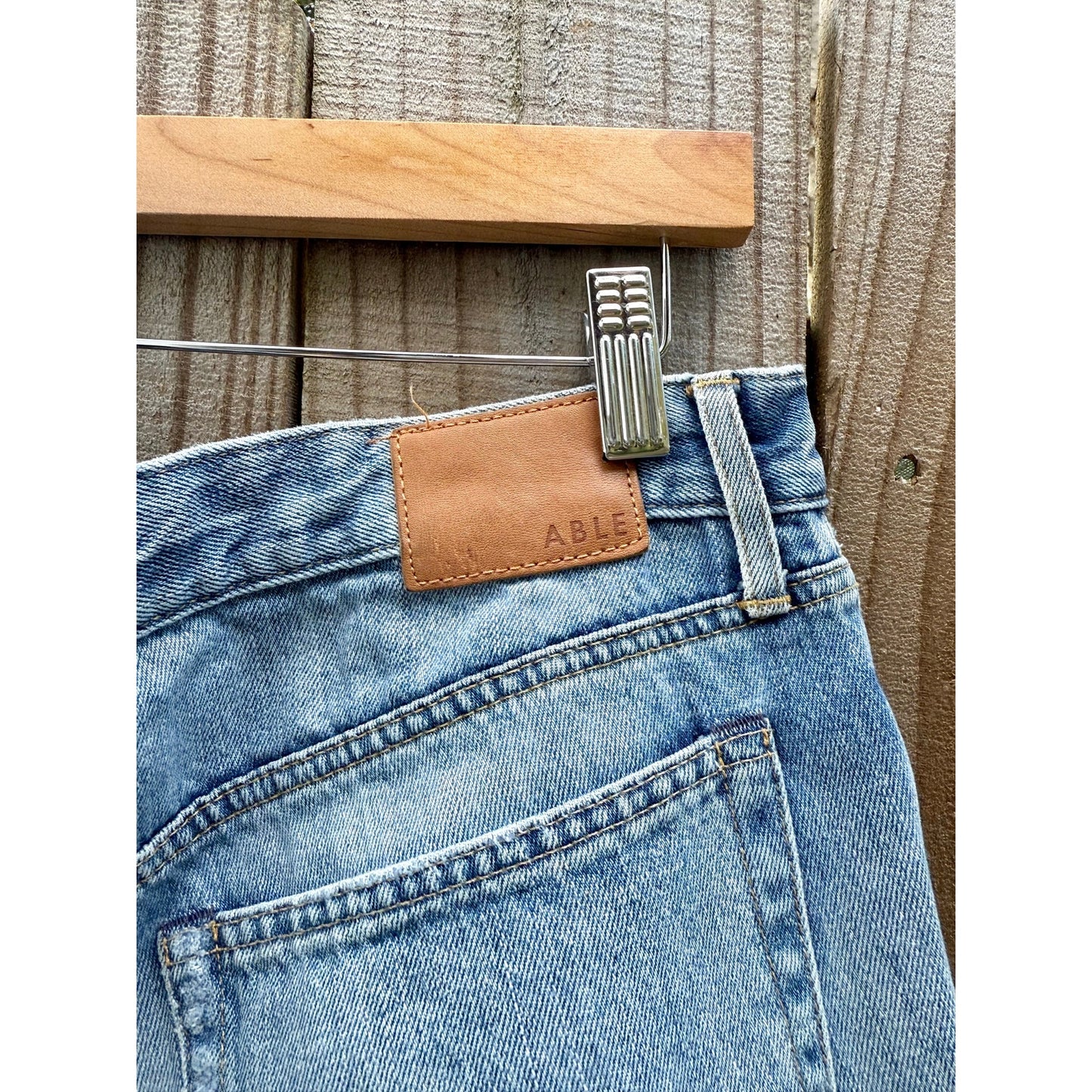 ABLE ‘The Slouch’ Distressed Denim