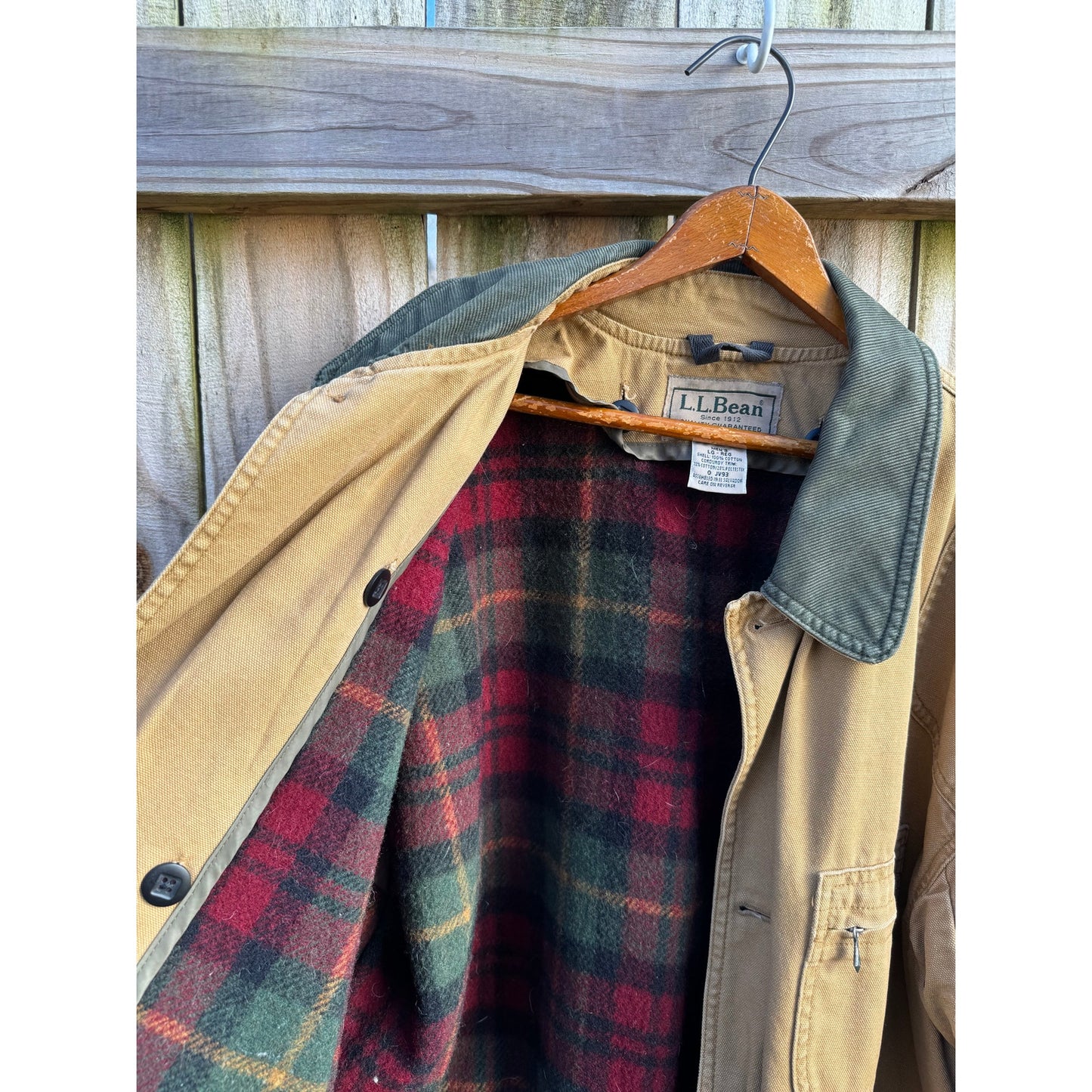 L.L.Bean Barn Coat / Canvas Chore Jacket / Corduroy Collar Workwear Jacket