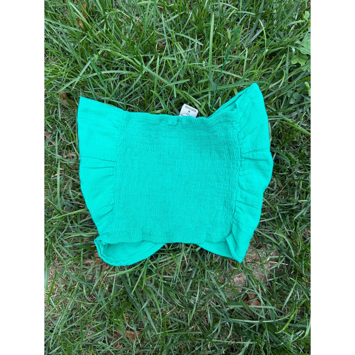 Twist Front Cutout Tube Top – Green