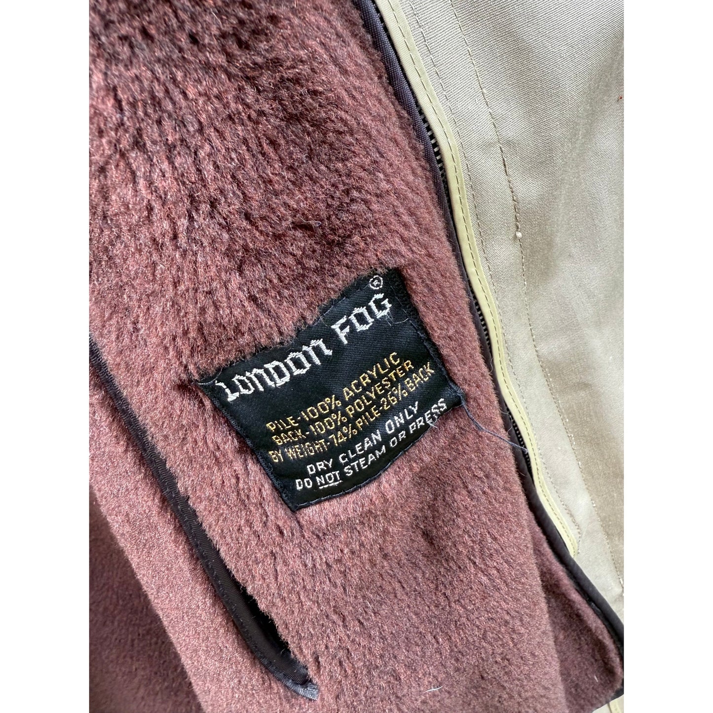 Vintage 90s London Fog Trench Coat - khaki