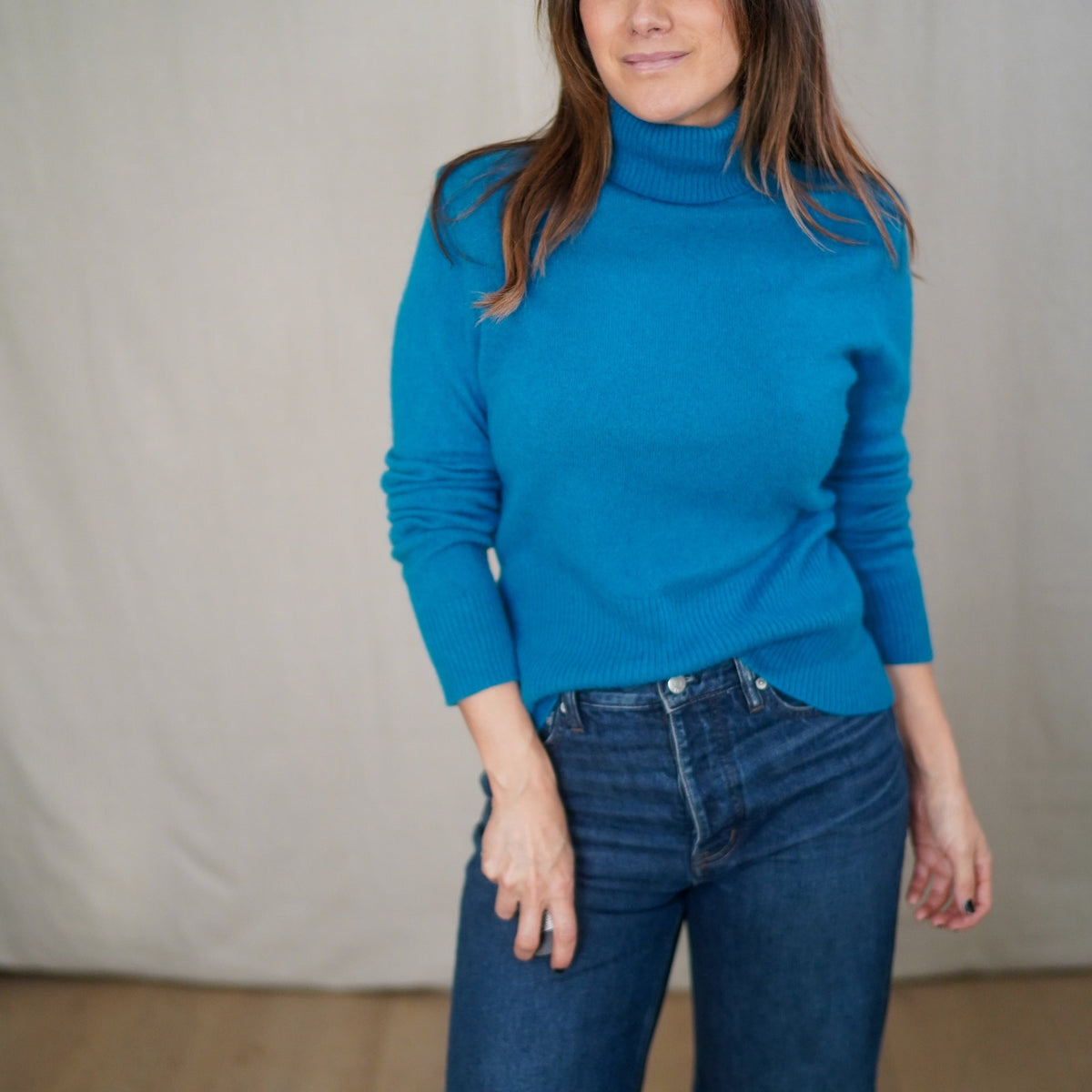 Covington Cashmere Turtleneck Teal
