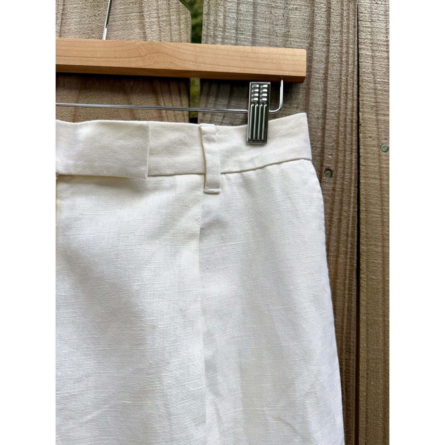 Ivory Linen Pleated Trousers — Sunday Honey Original