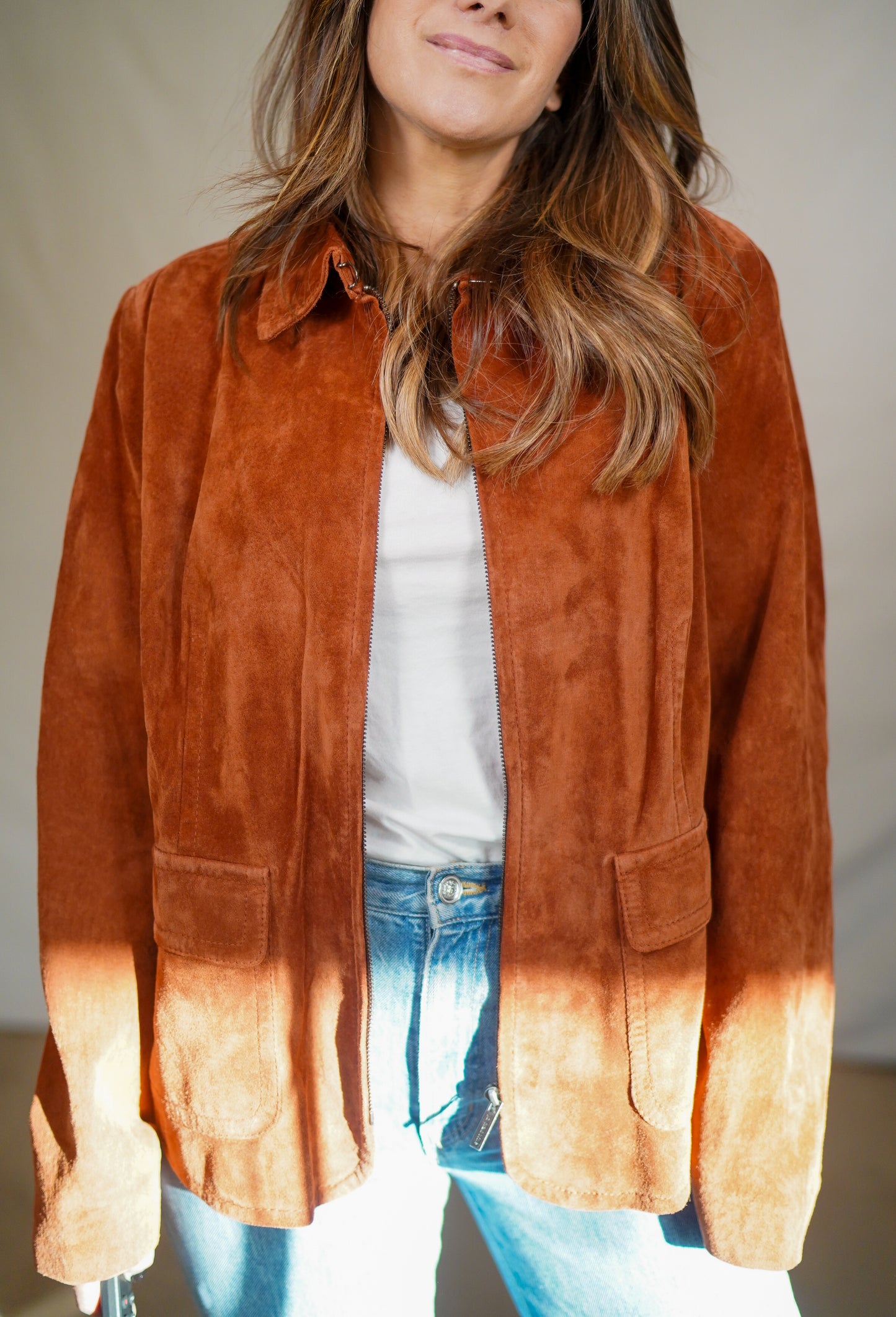 Vintage Liz Claiborne Suede Zip Front Jacket