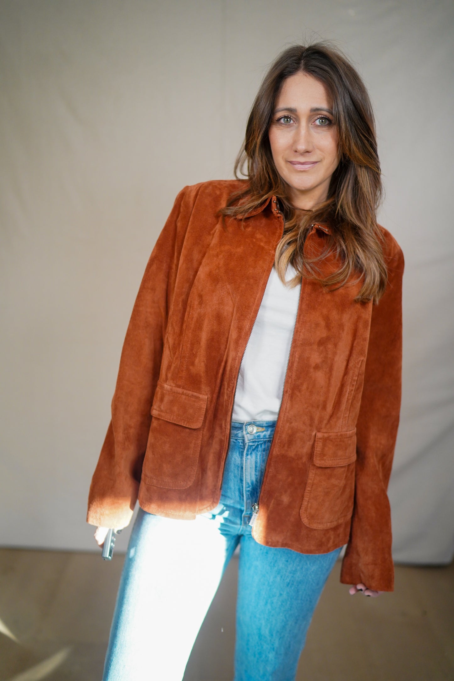 Vintage Liz Claiborne Suede Zip Front Jacket