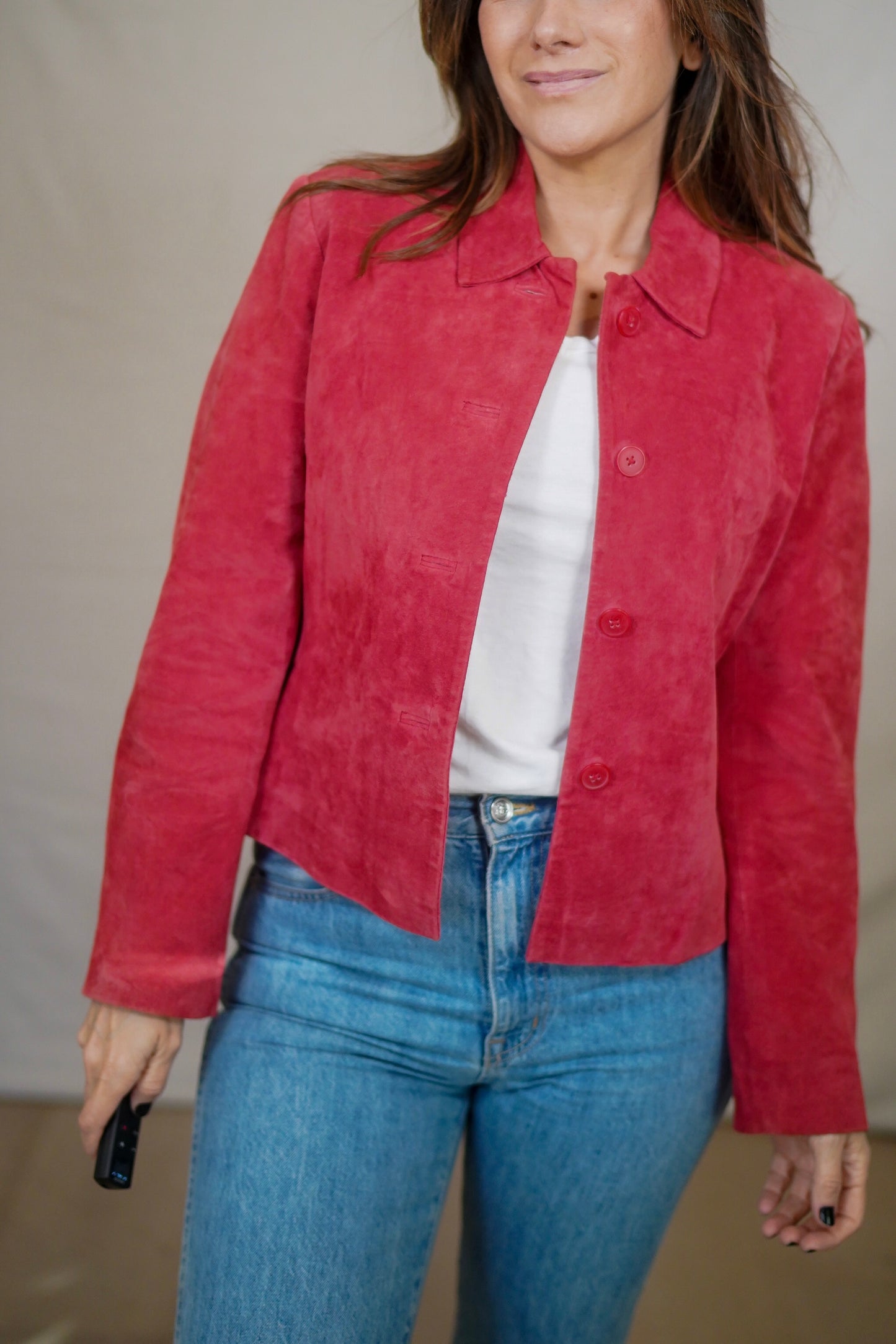 Vintage Alfani Suede Cropped Jacket