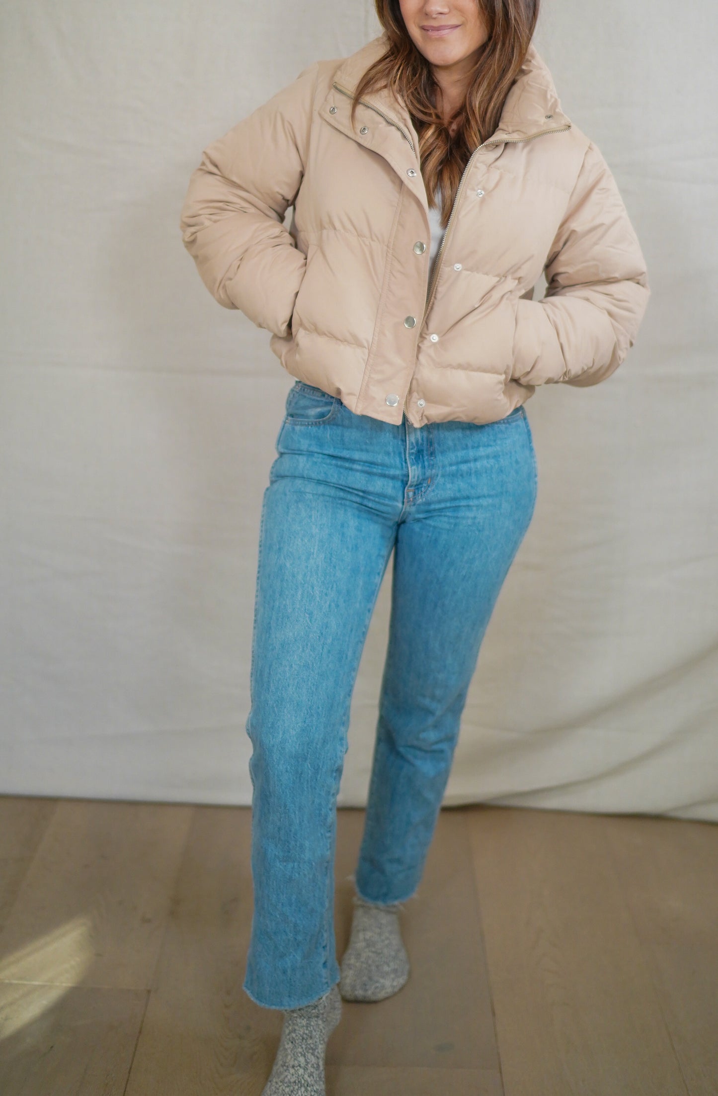 NA-KD Cropped Puffer Jacket