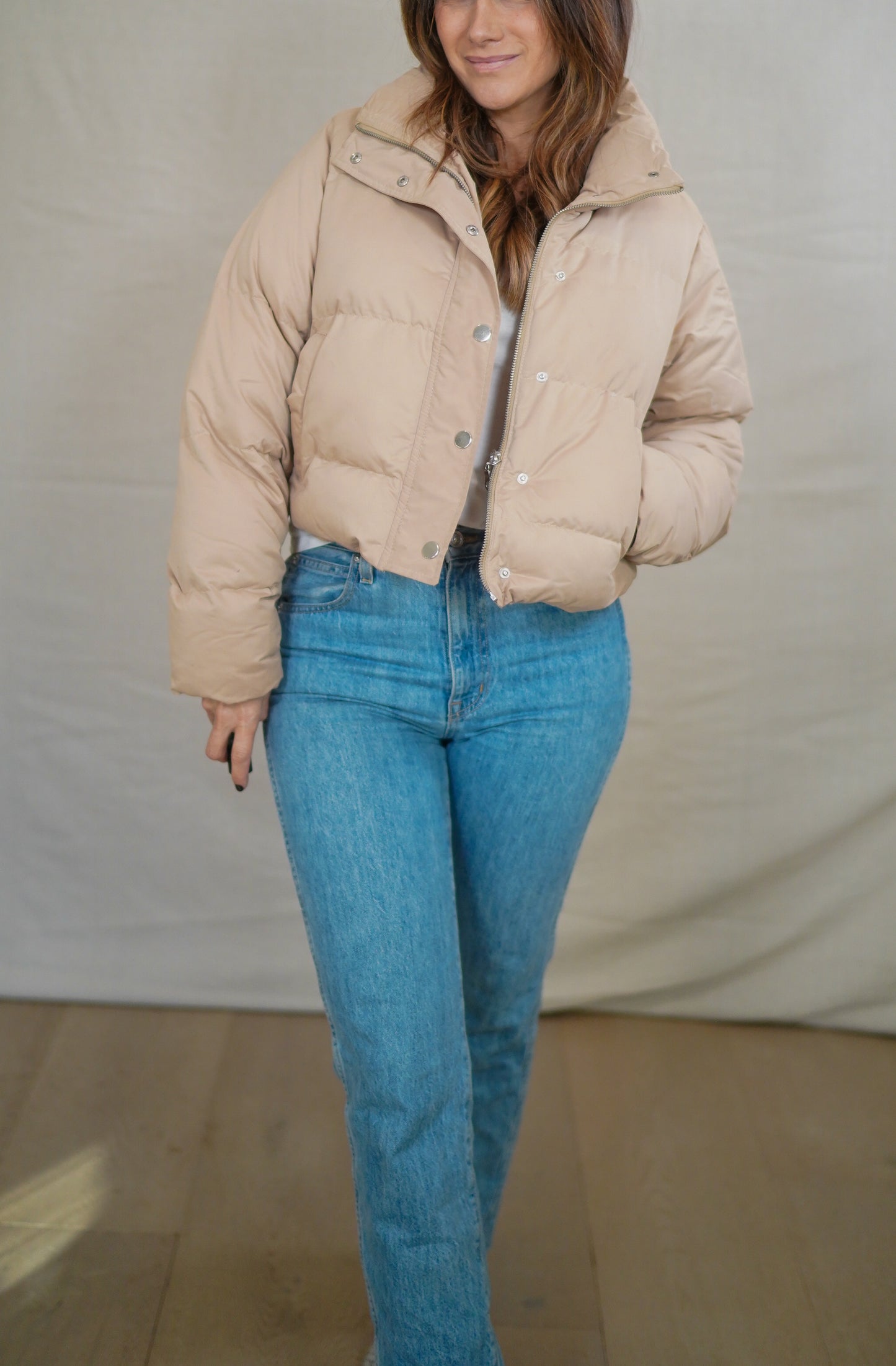 NA-KD Cropped Puffer Jacket