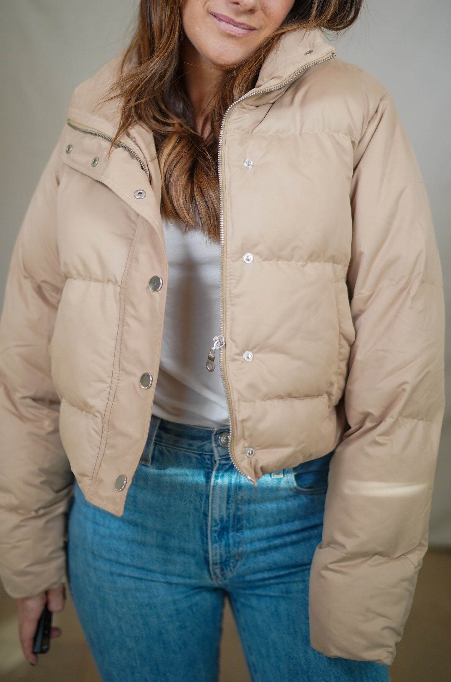 NA-KD Cropped Puffer Jacket
