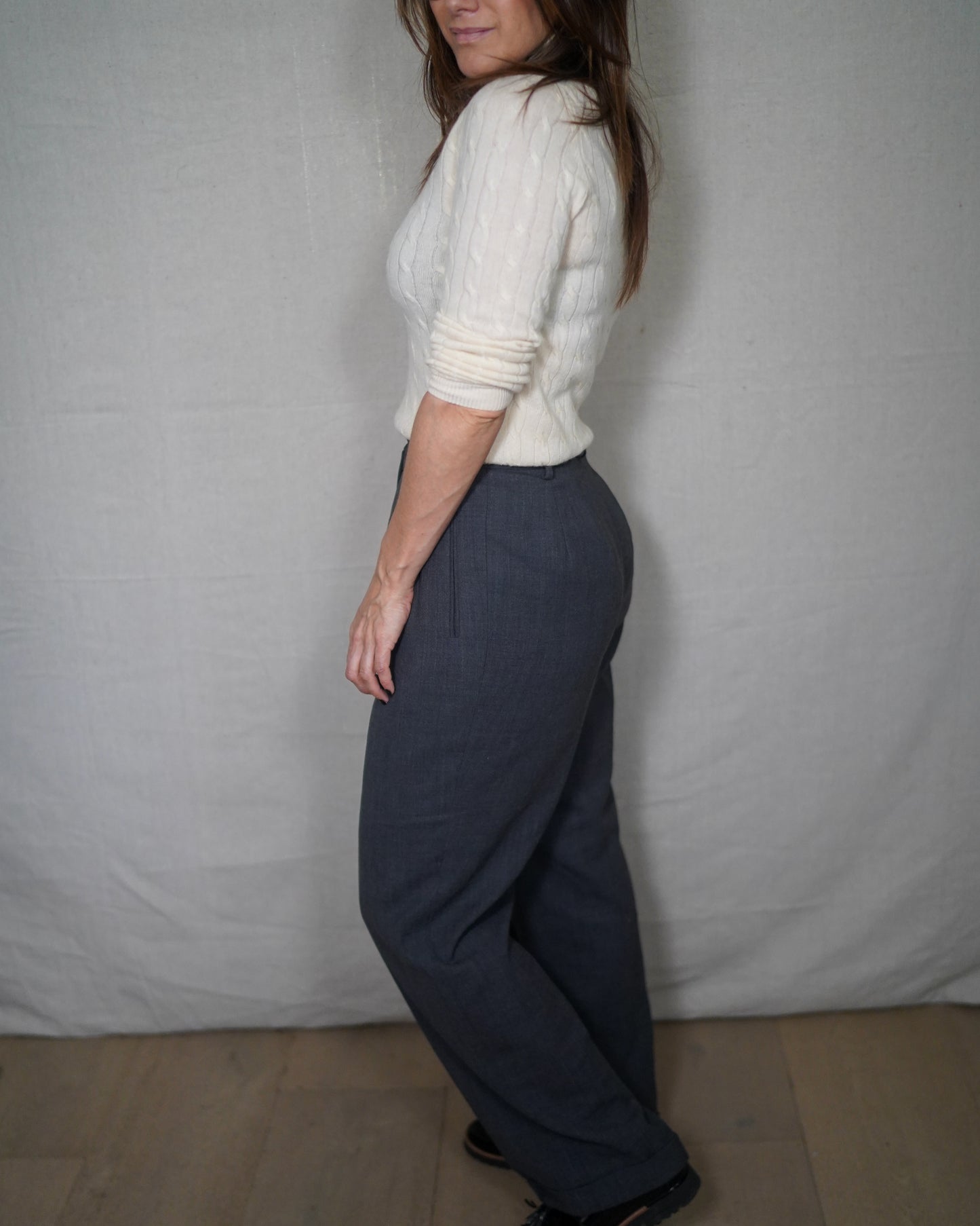 Vintage Eddie Bauer Charcoal Wool Trousers