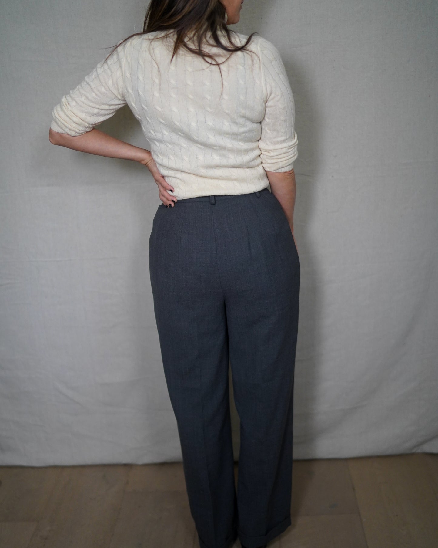 Vintage Eddie Bauer Charcoal Wool Trousers