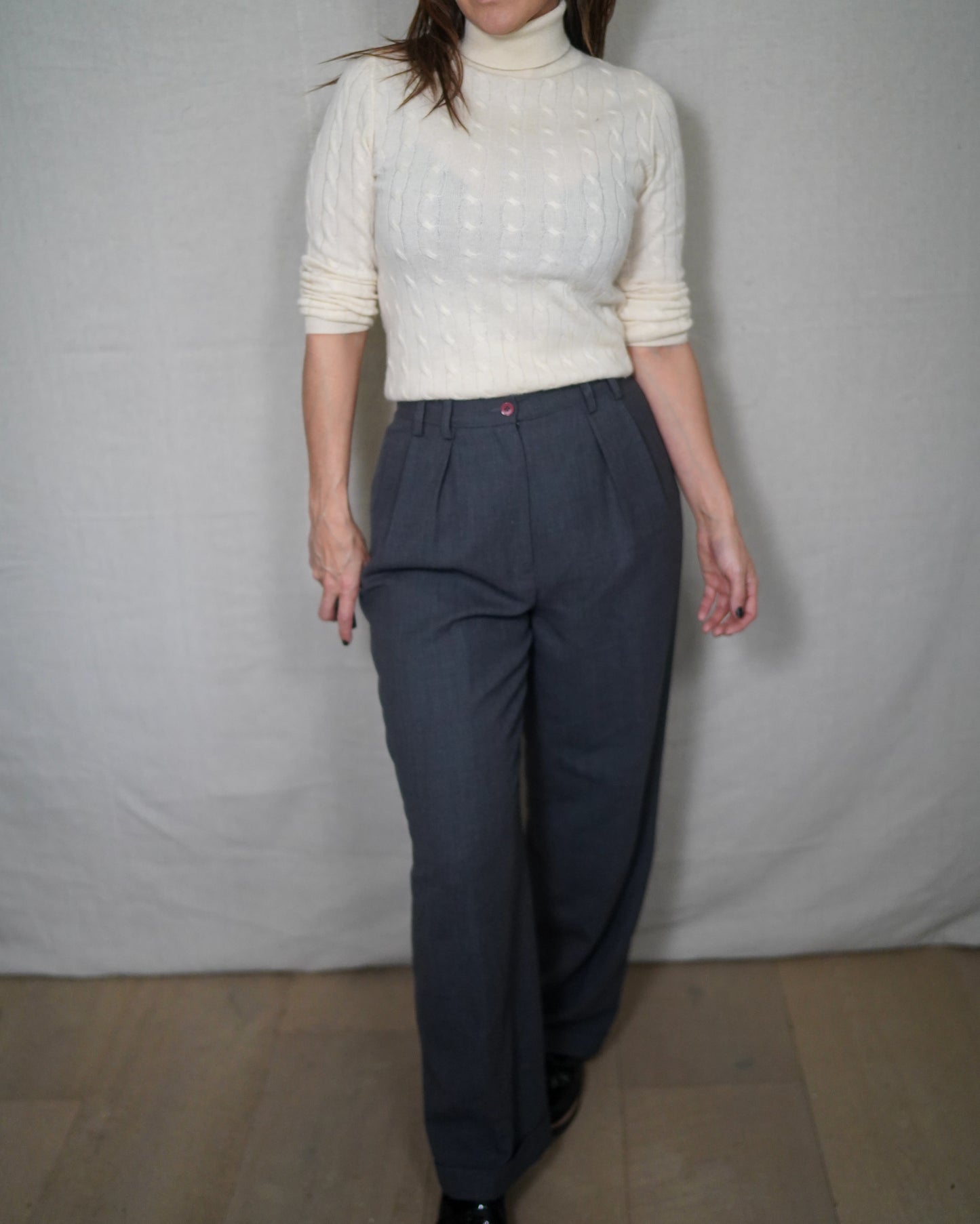 Vintage Eddie Bauer Charcoal Wool Trousers