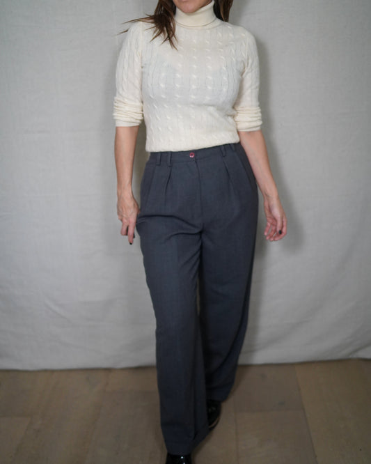 Vintage Eddie Bauer Charcoal Wool Trousers