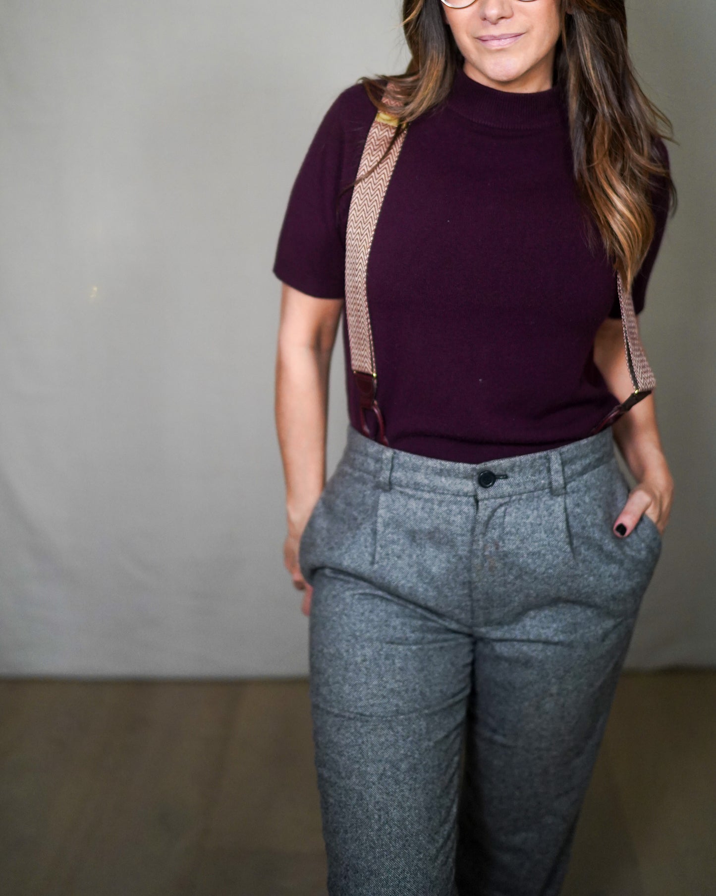 Club Monaco Wool Trousers with Suspenders