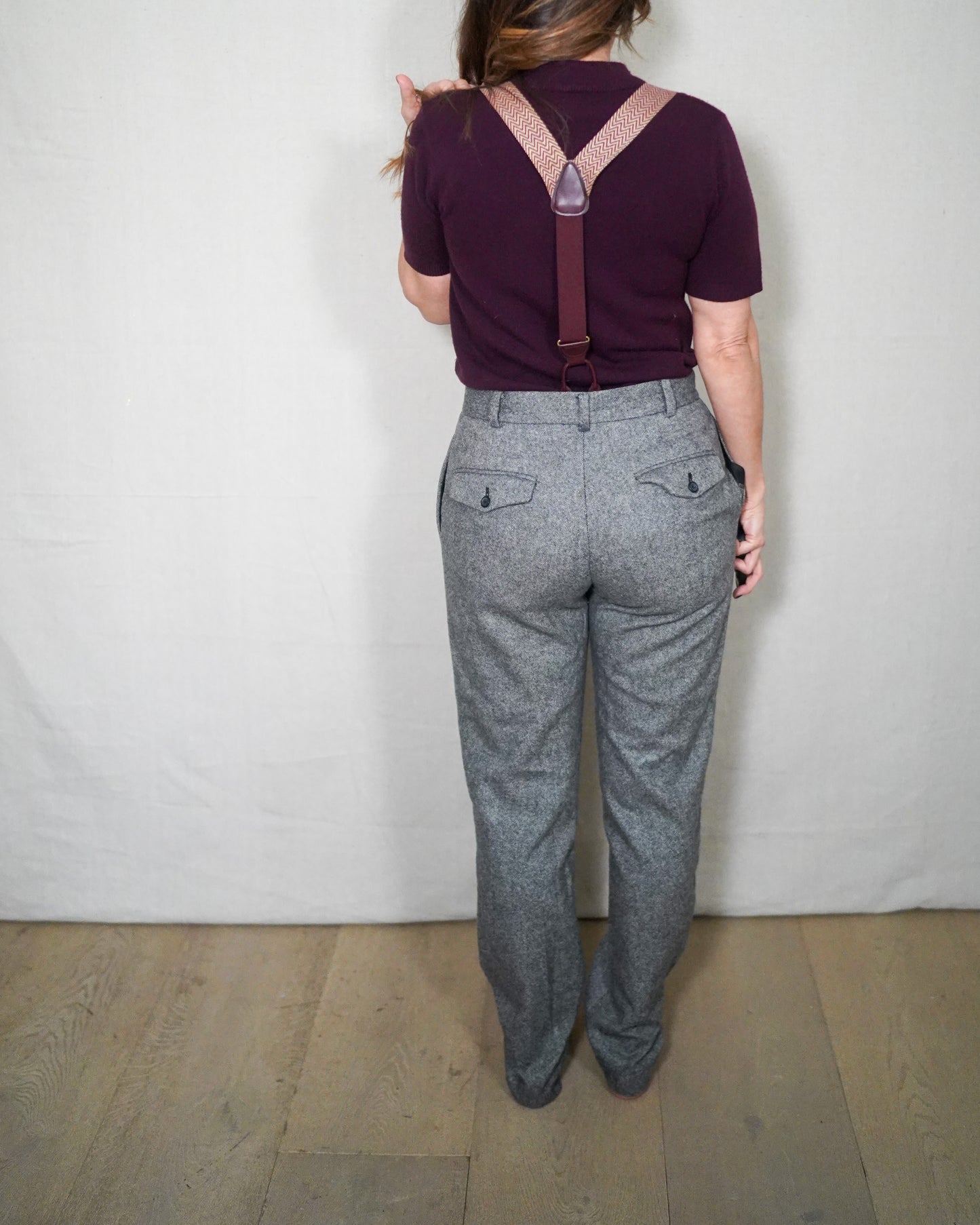 Club Monaco Wool Trousers with Suspenders