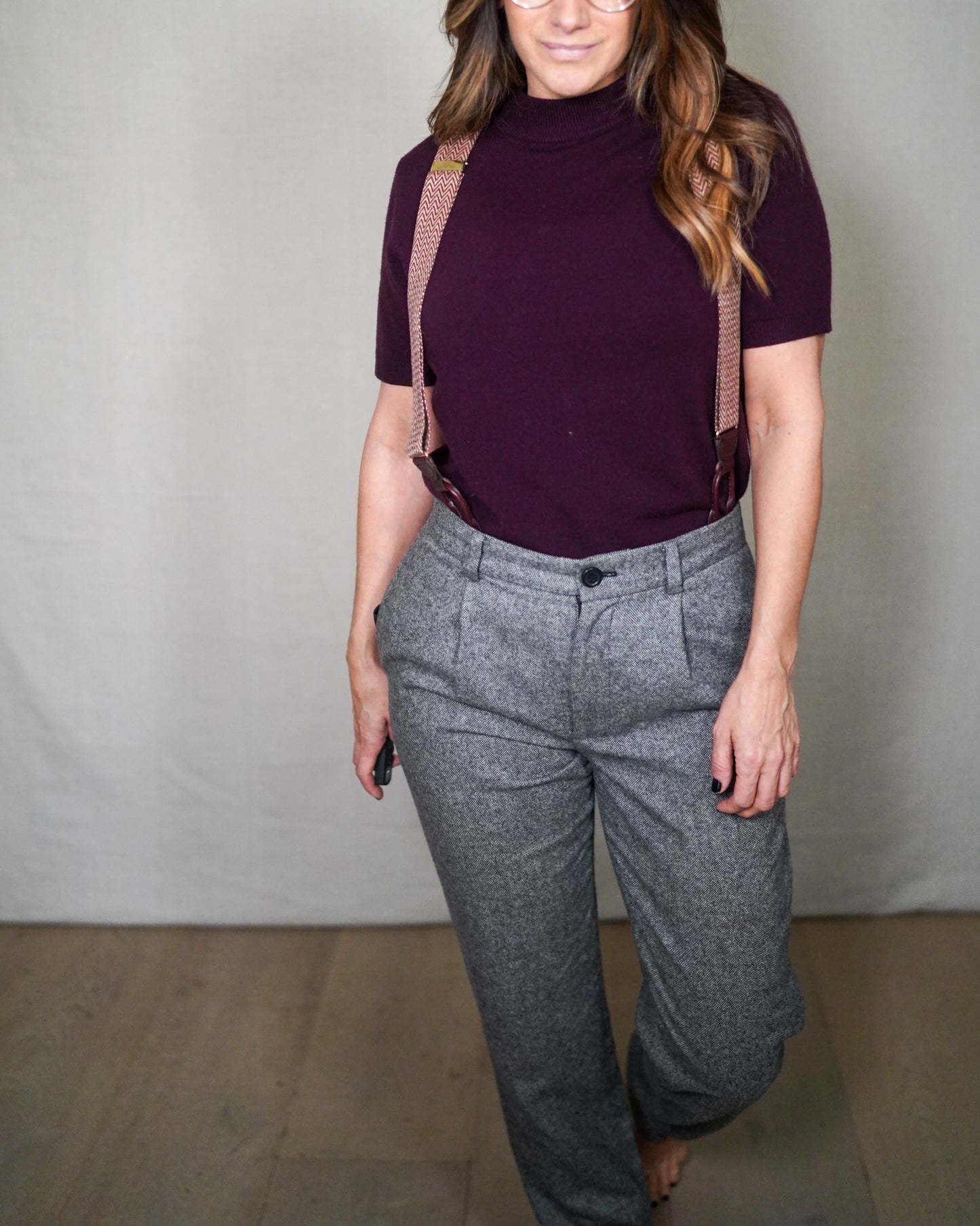 Club Monaco Wool Trousers with Suspenders