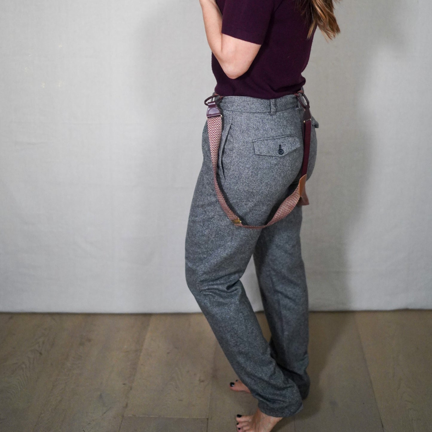 Club Monaco Wool Trousers with Suspenders