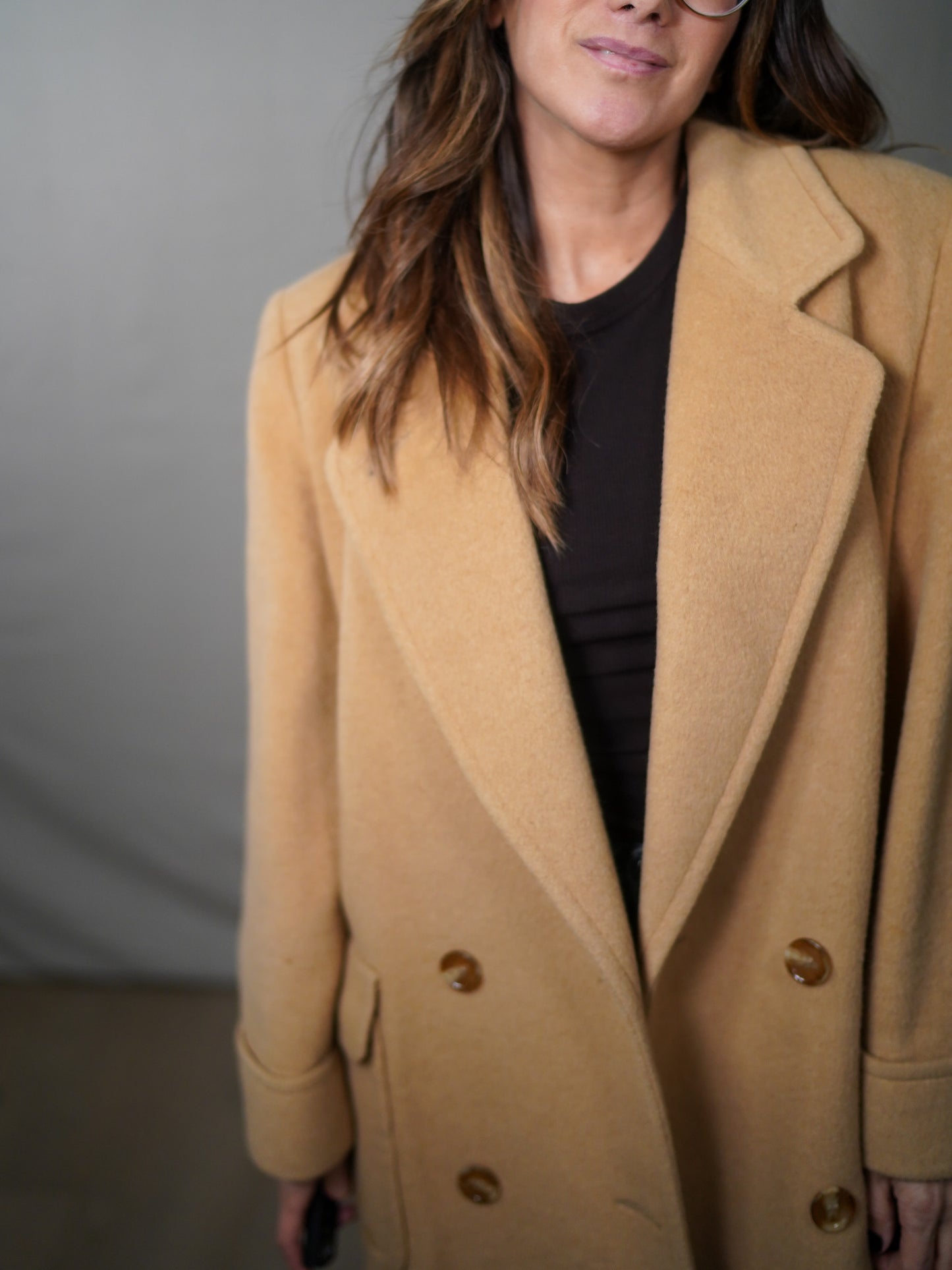 Vintage Albert Nipon Camel Hair Long Coat
