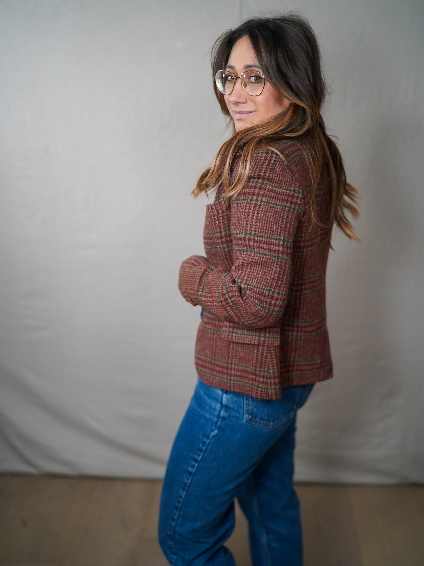 VINTAGE J.G. HOOK SCOTTISH WOOL PLAID BLAZER