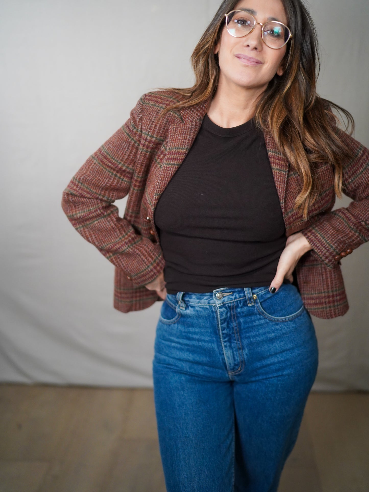 VINTAGE J.G. HOOK SCOTTISH WOOL PLAID BLAZER