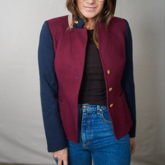 Vintage J.Crew Heritage Collection Wool Colorblock Jacket