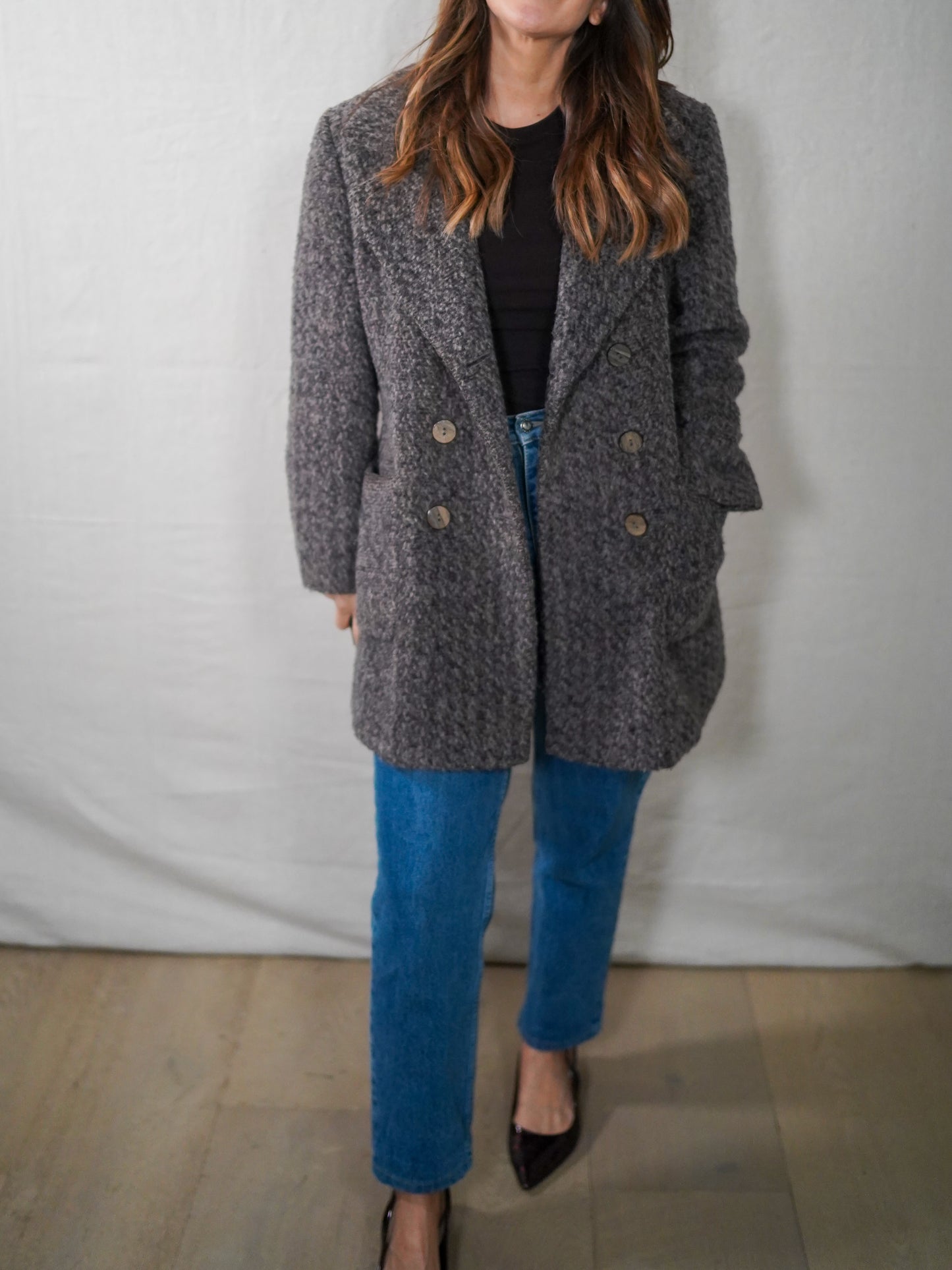 Vintage Jaeger Wool Blend Double-Breasted Jacket