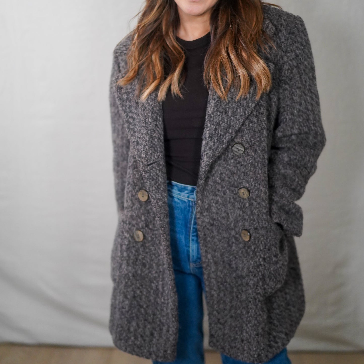 Vintage Jaeger Wool Blend Double-Breasted Jacket