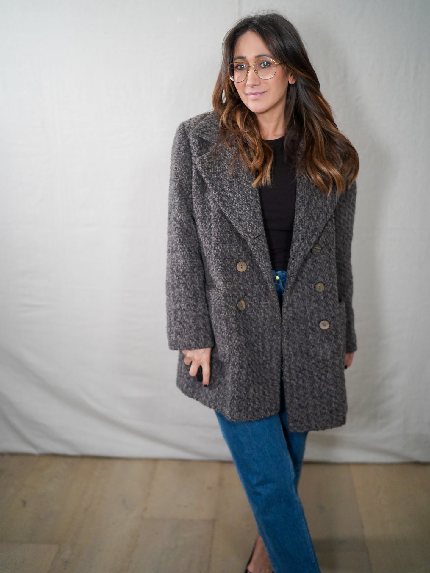 Vintage Jaeger Wool Blend Double-Breasted Jacket