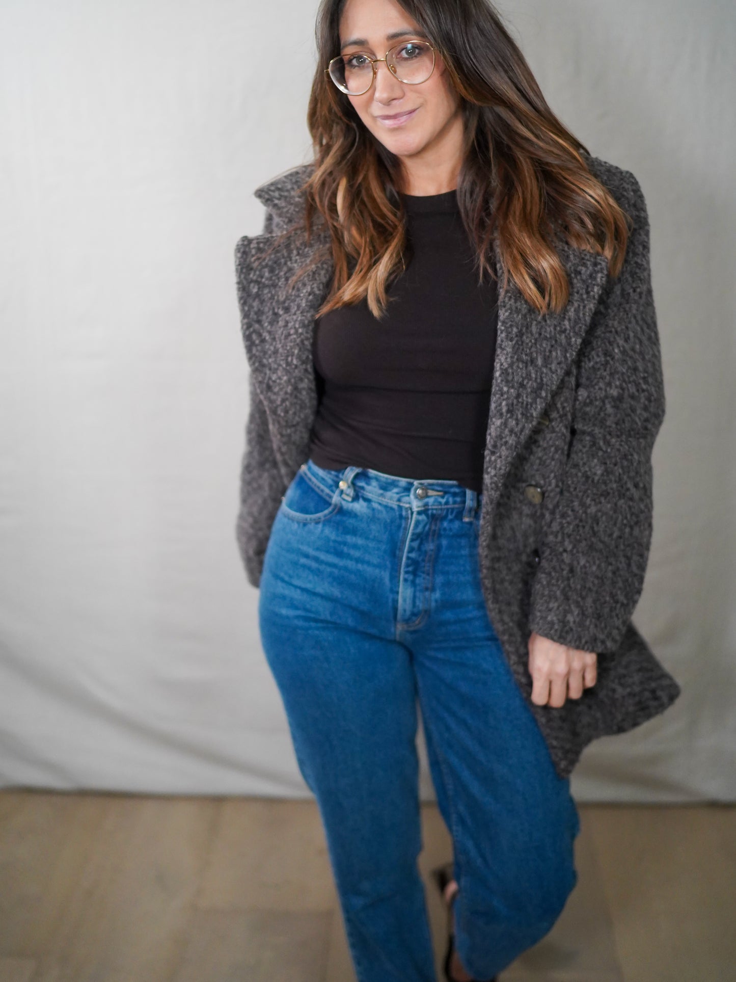 Vintage Jaeger Wool Blend Double-Breasted Jacket