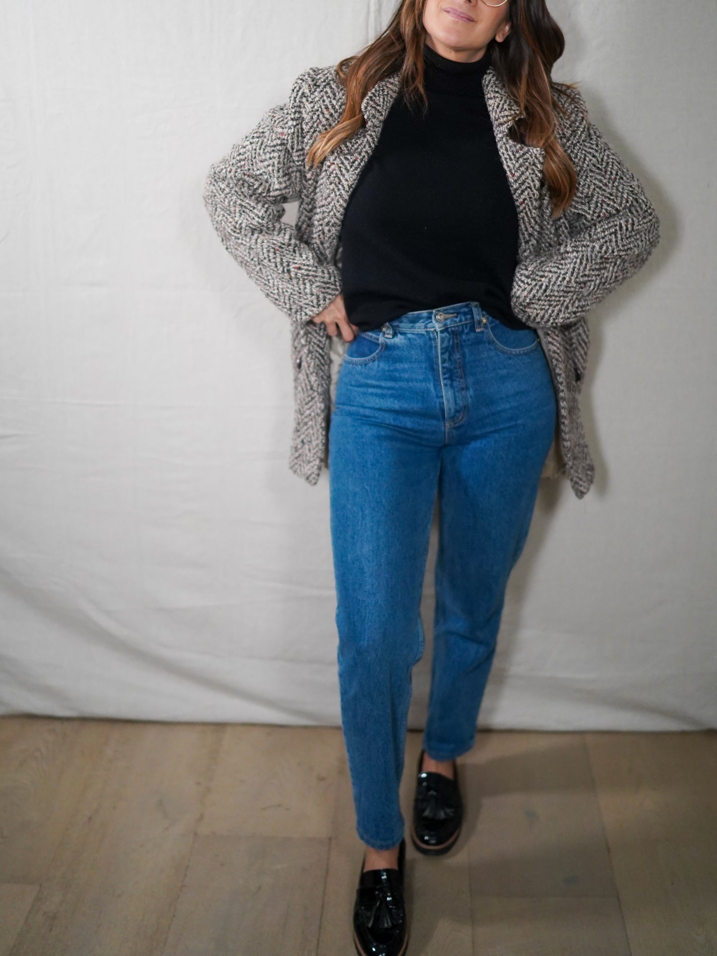 Vintage NYC Tweed Double-Breasted Jacket