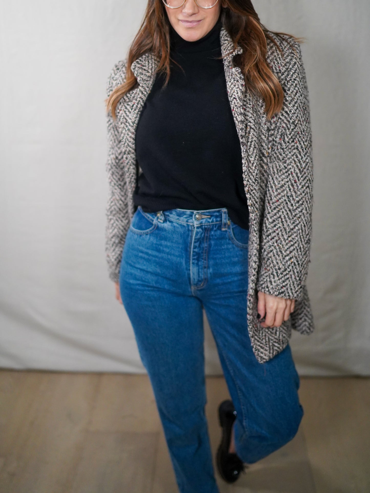 Vintage NYC Tweed Double-Breasted Jacket