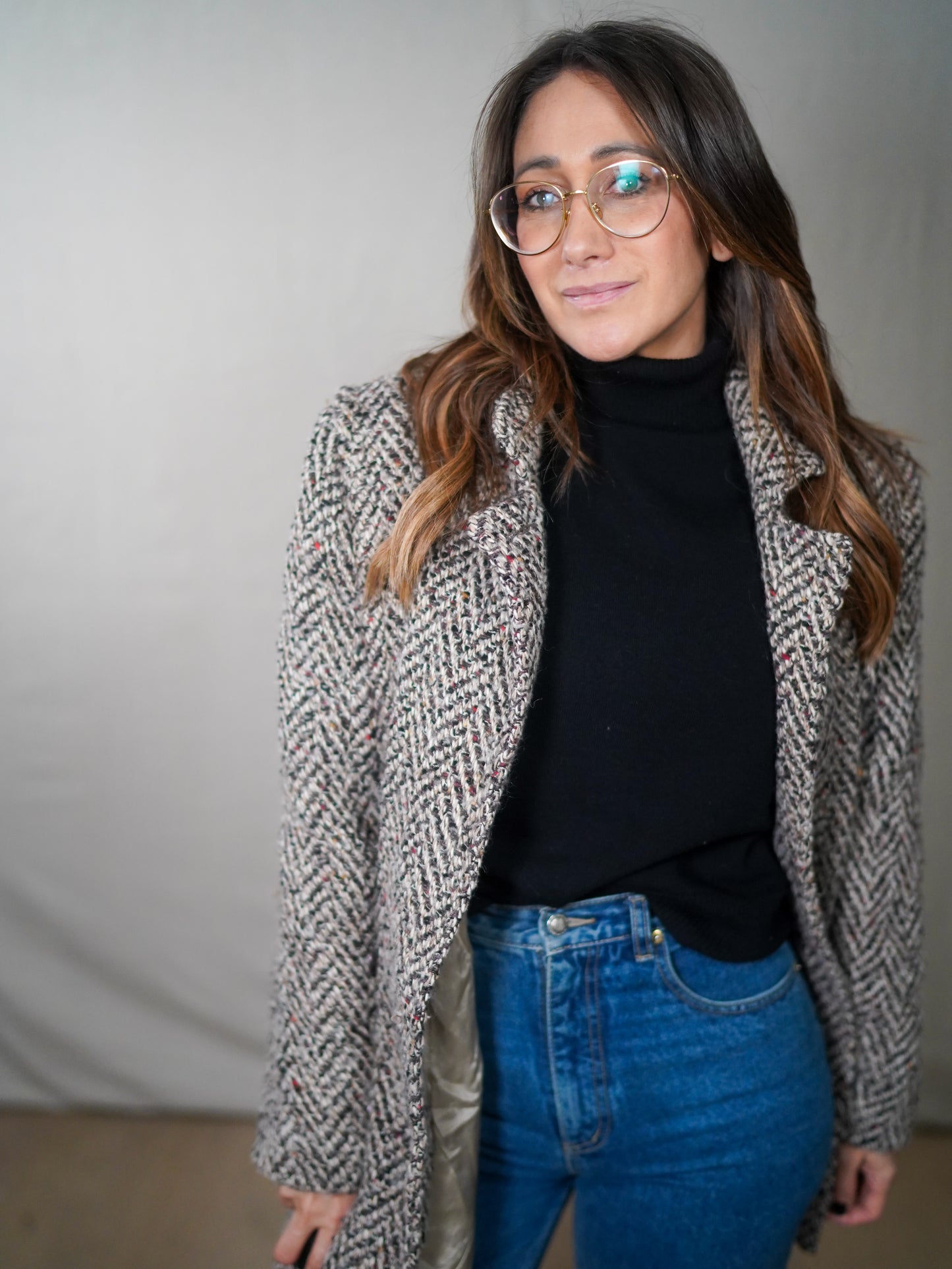 Vintage NYC Tweed Double-Breasted Jacket