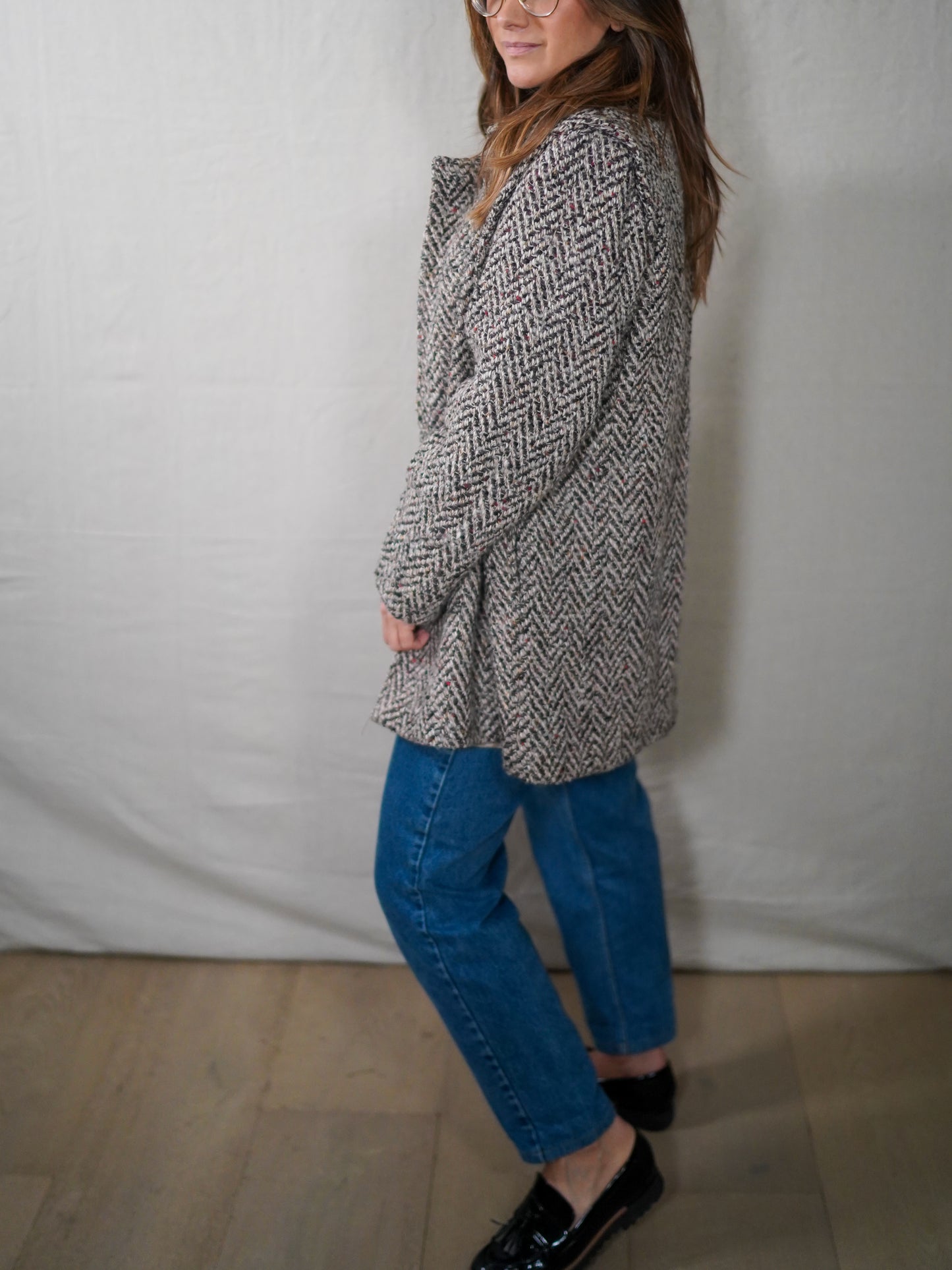 Vintage NYC Tweed Double-Breasted Jacket