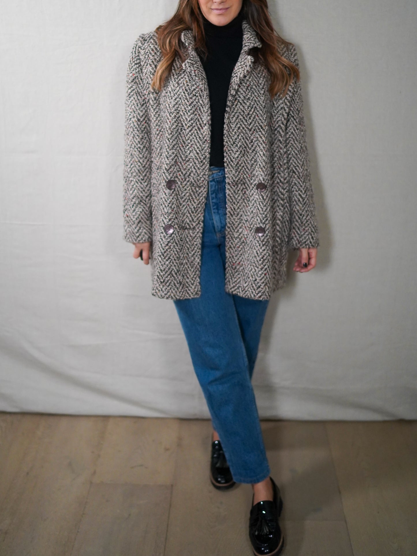 Vintage NYC Tweed Double-Breasted Jacket