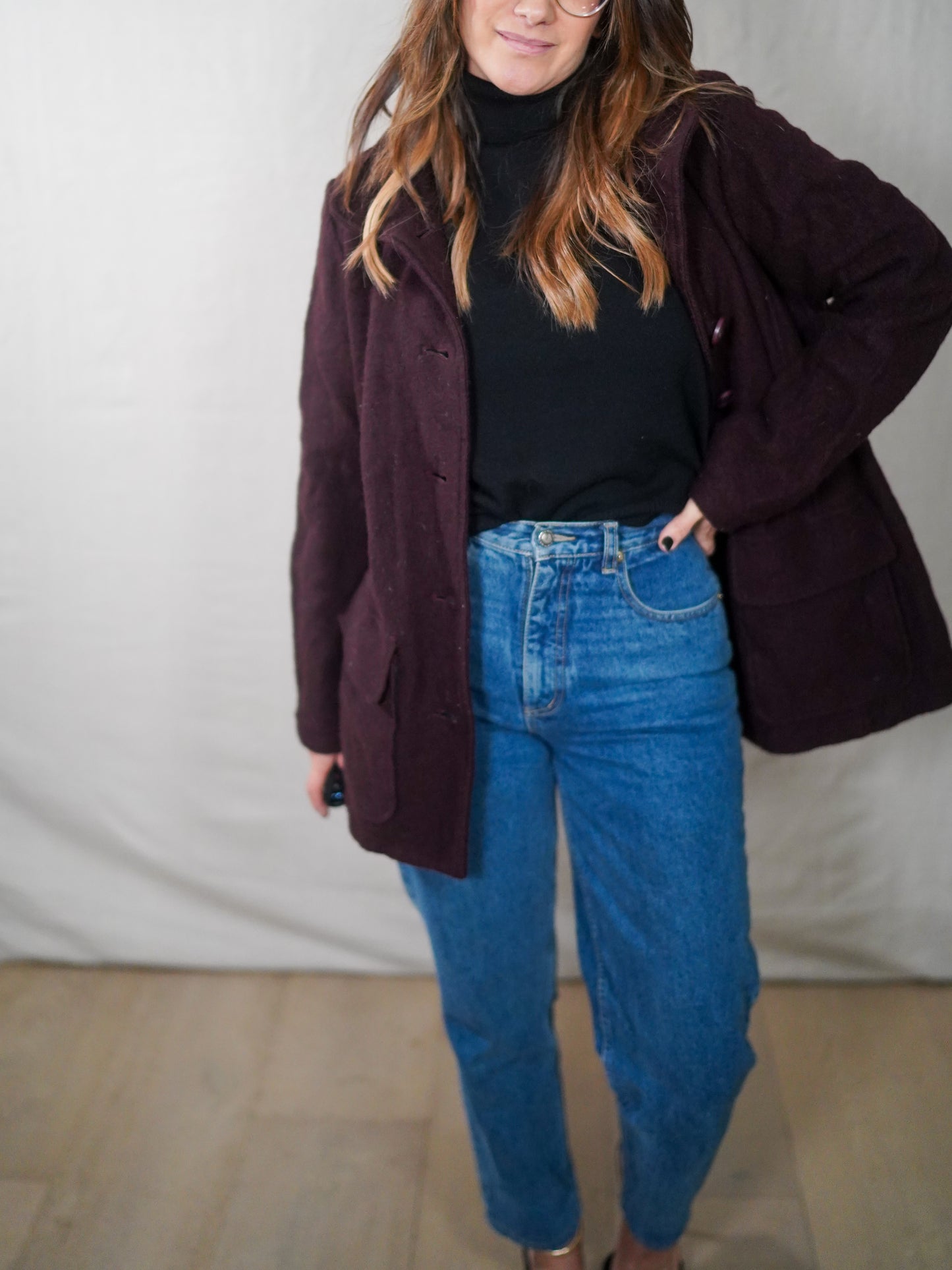 Vintage L.L. Bean Italian Wool Coat Jacket (Bellandi Fabric)