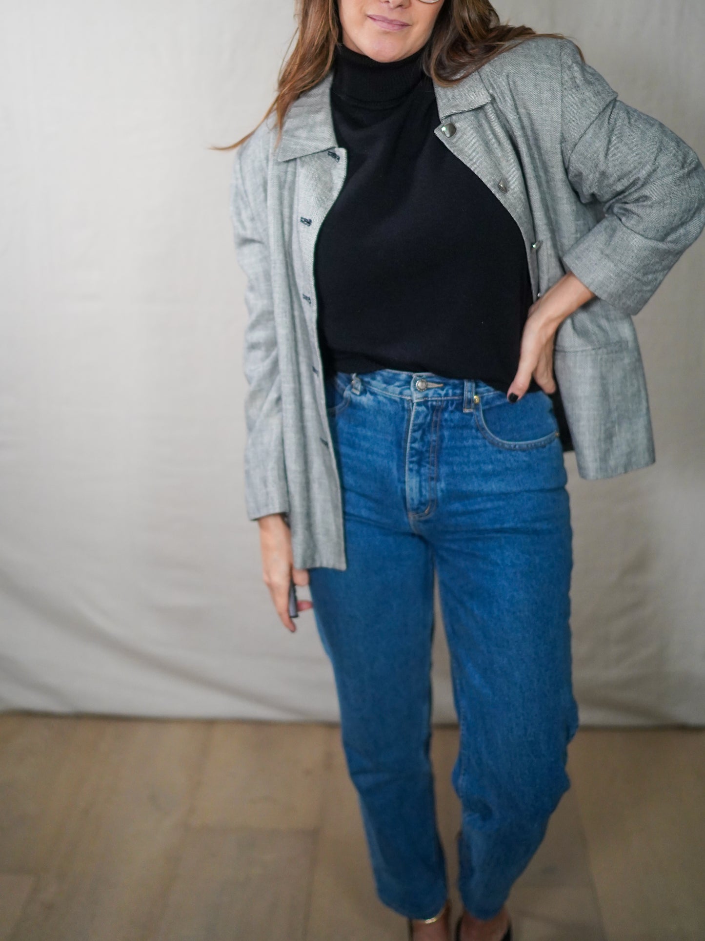 Vintage Pendleton Grey Wool Utility Jacket