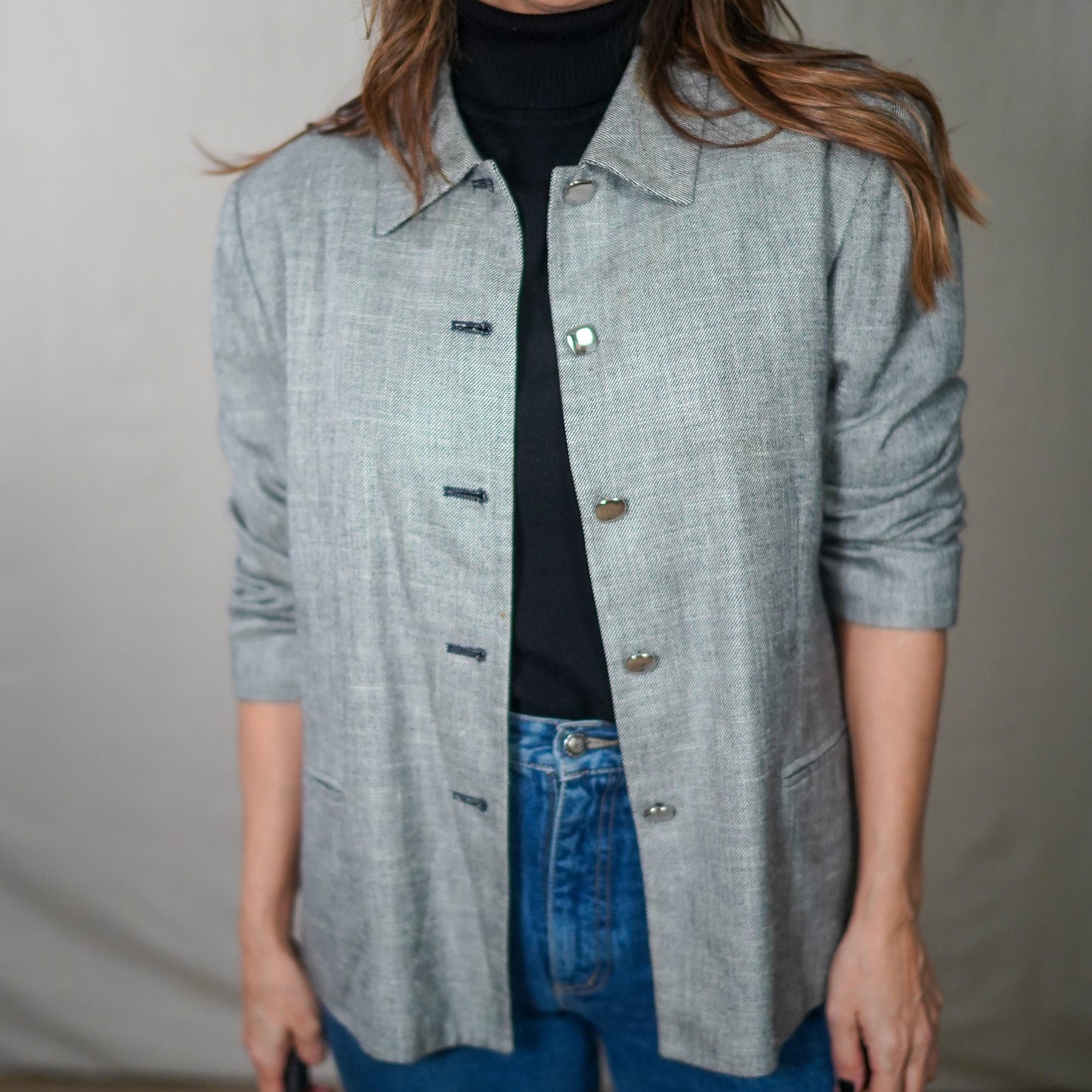 Vintage Pendleton Grey Wool Utility Jacket