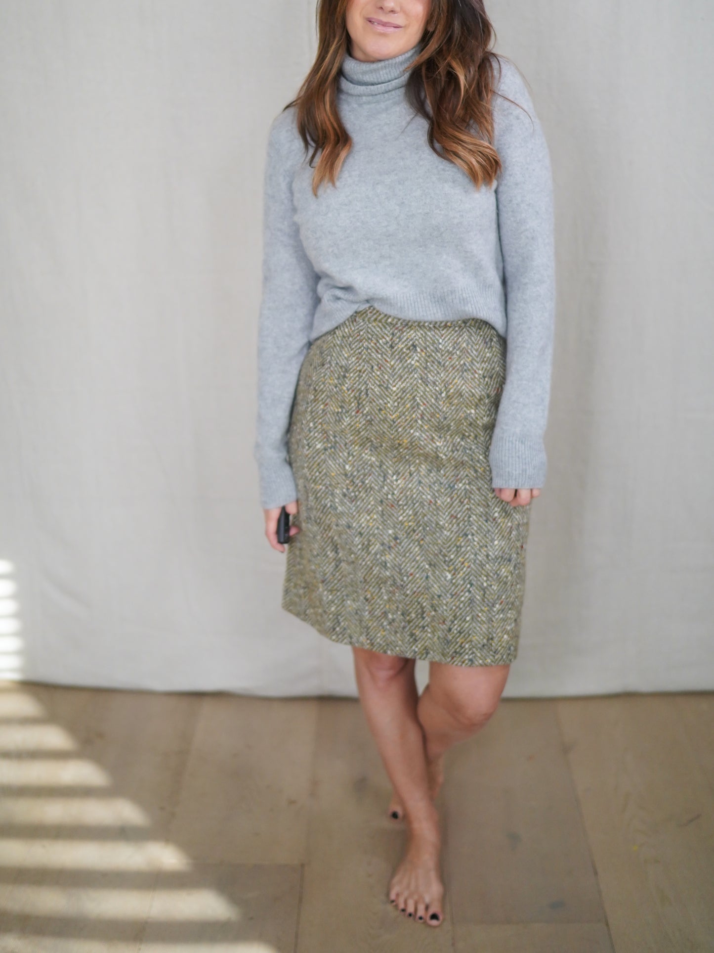 Vintage Seaton Hall Tweed Mini Skirt