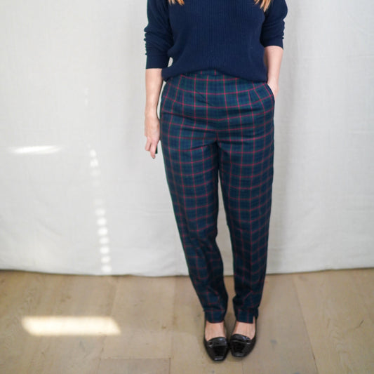 Vintage Pendleton Green Tartan Wool Trouser Pants