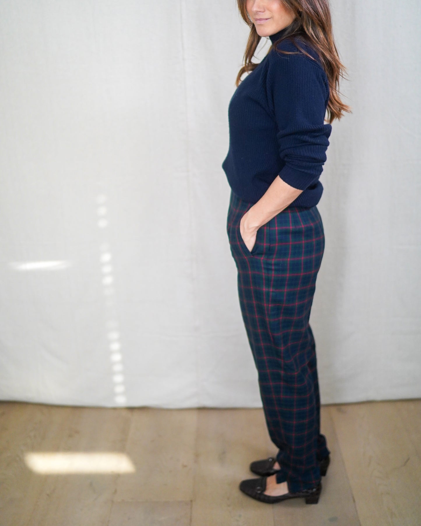 Vintage Pendleton Green Tartan Wool Trouser Pants