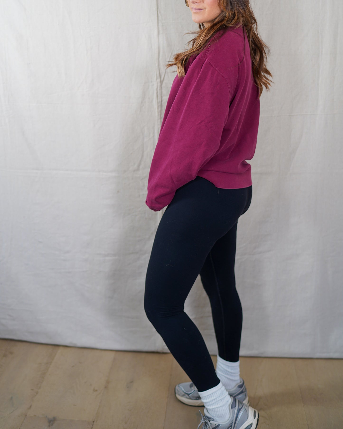 Saddlebred Washed Burgundy Crewneck Sweatshirt