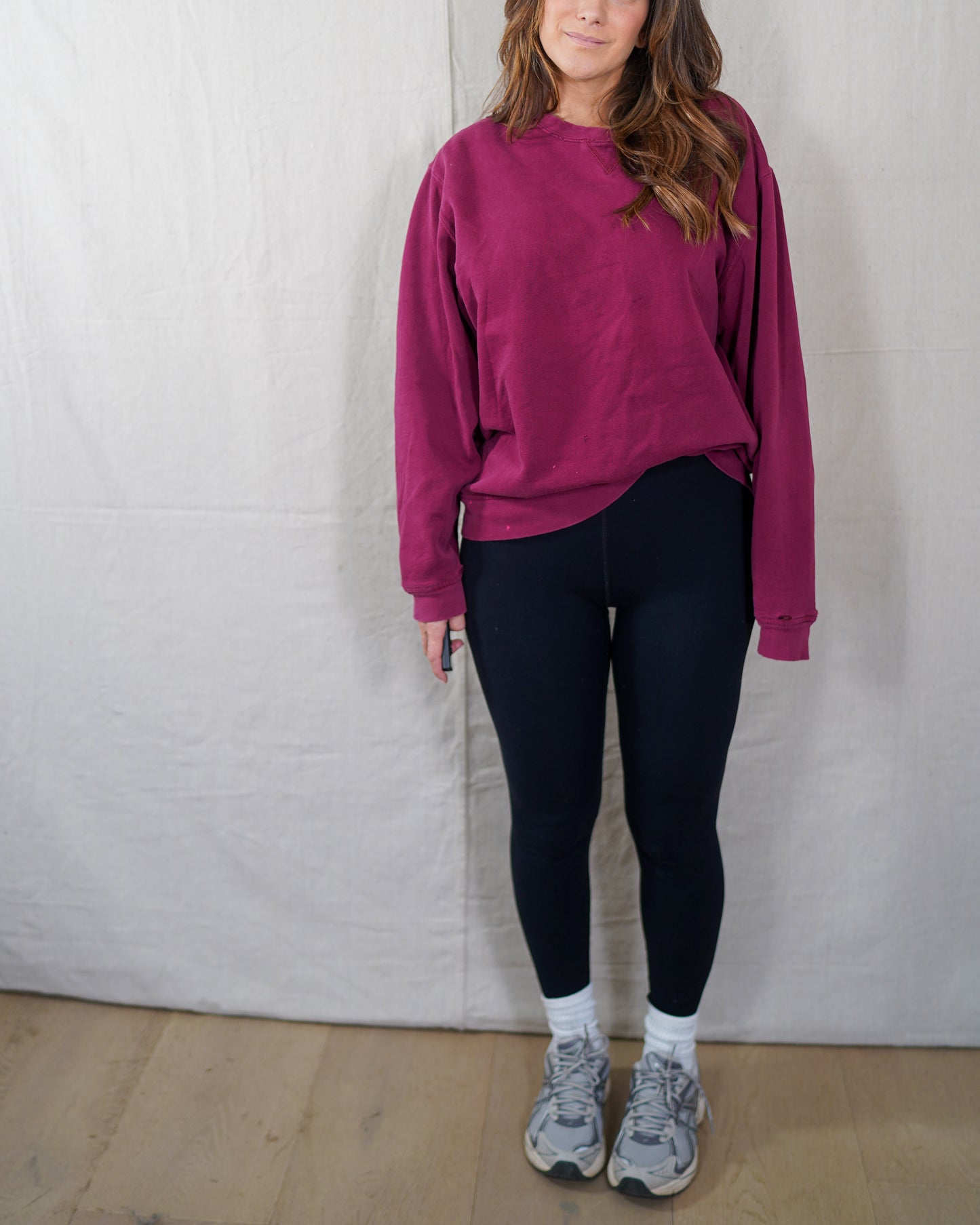 Saddlebred Washed Burgundy Crewneck Sweatshirt