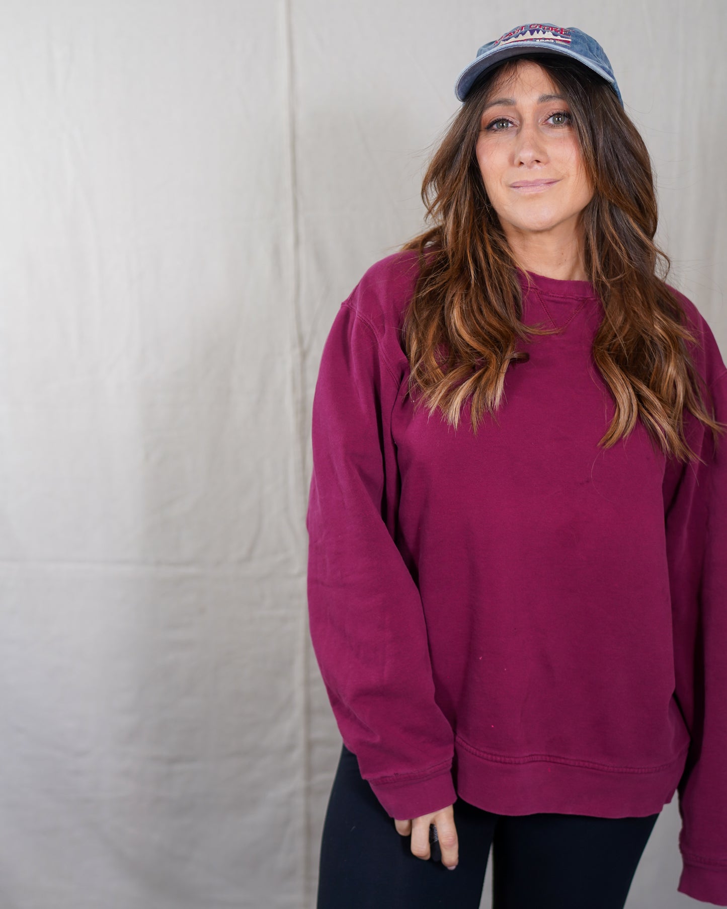 Saddlebred Washed Burgundy Crewneck Sweatshirt