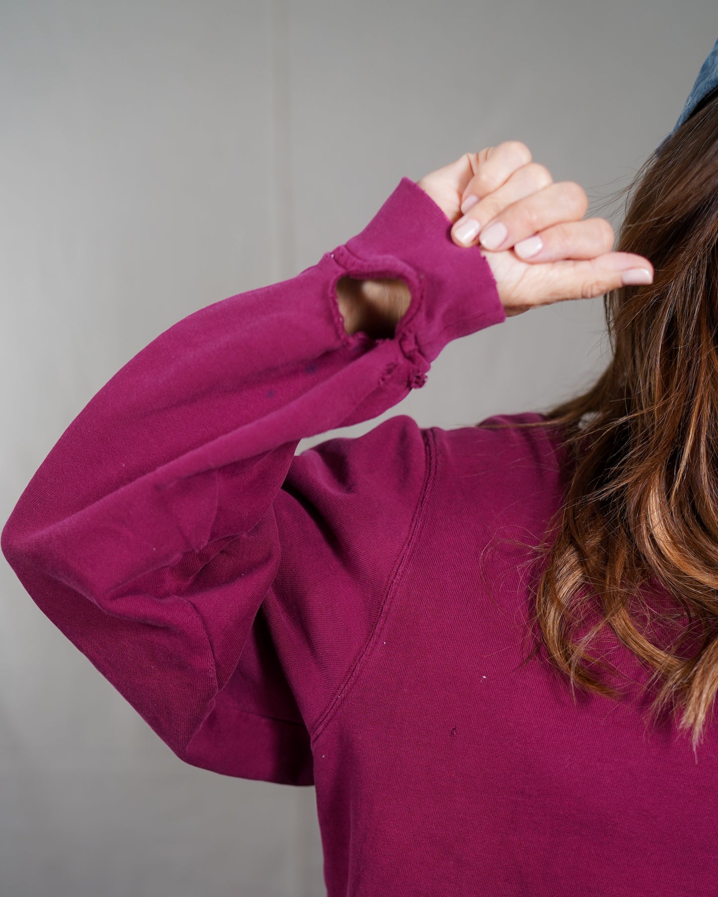 Saddlebred Washed Burgundy Crewneck Sweatshirt