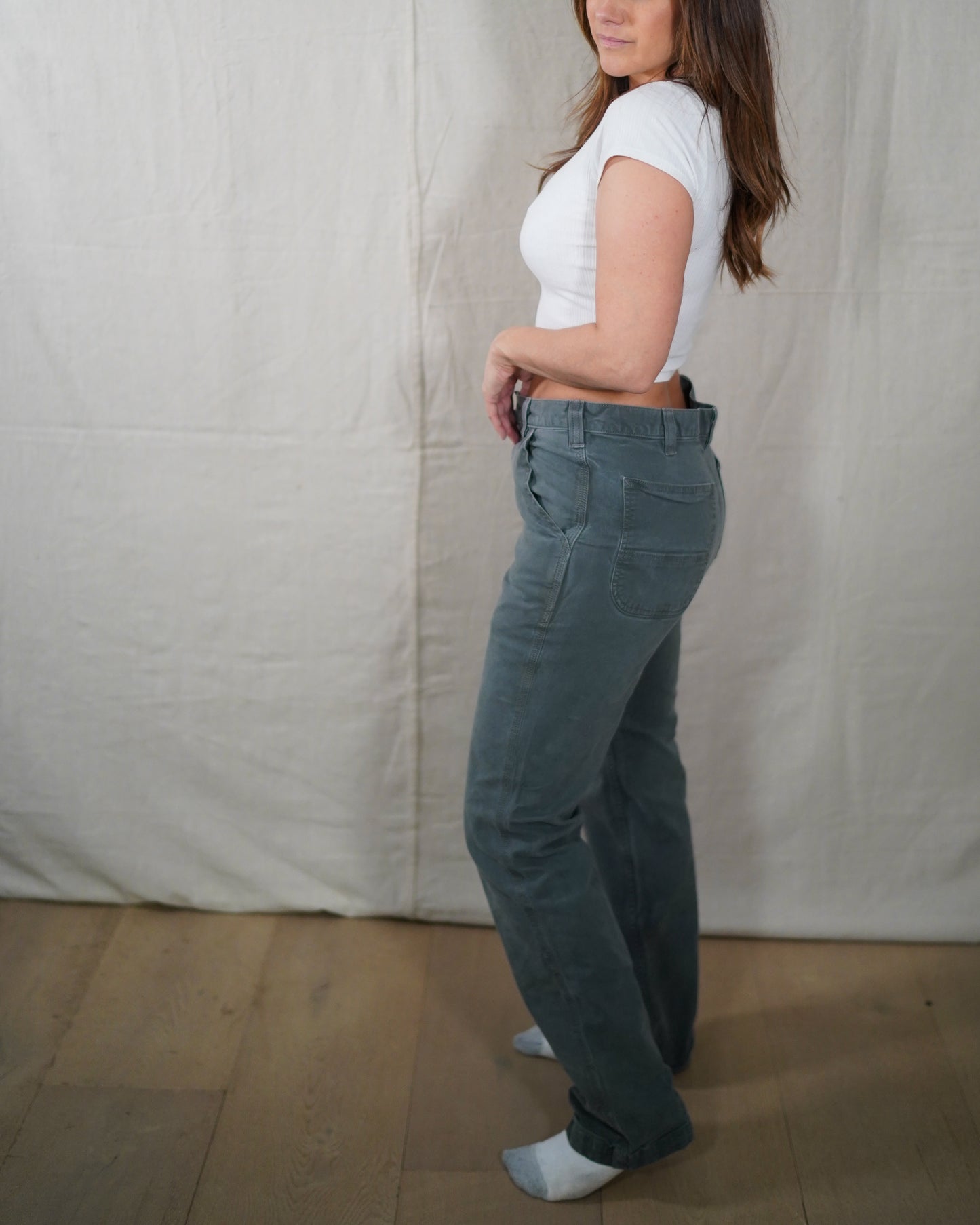 Vintage Faded Carhartt Work Wear Pant Sage