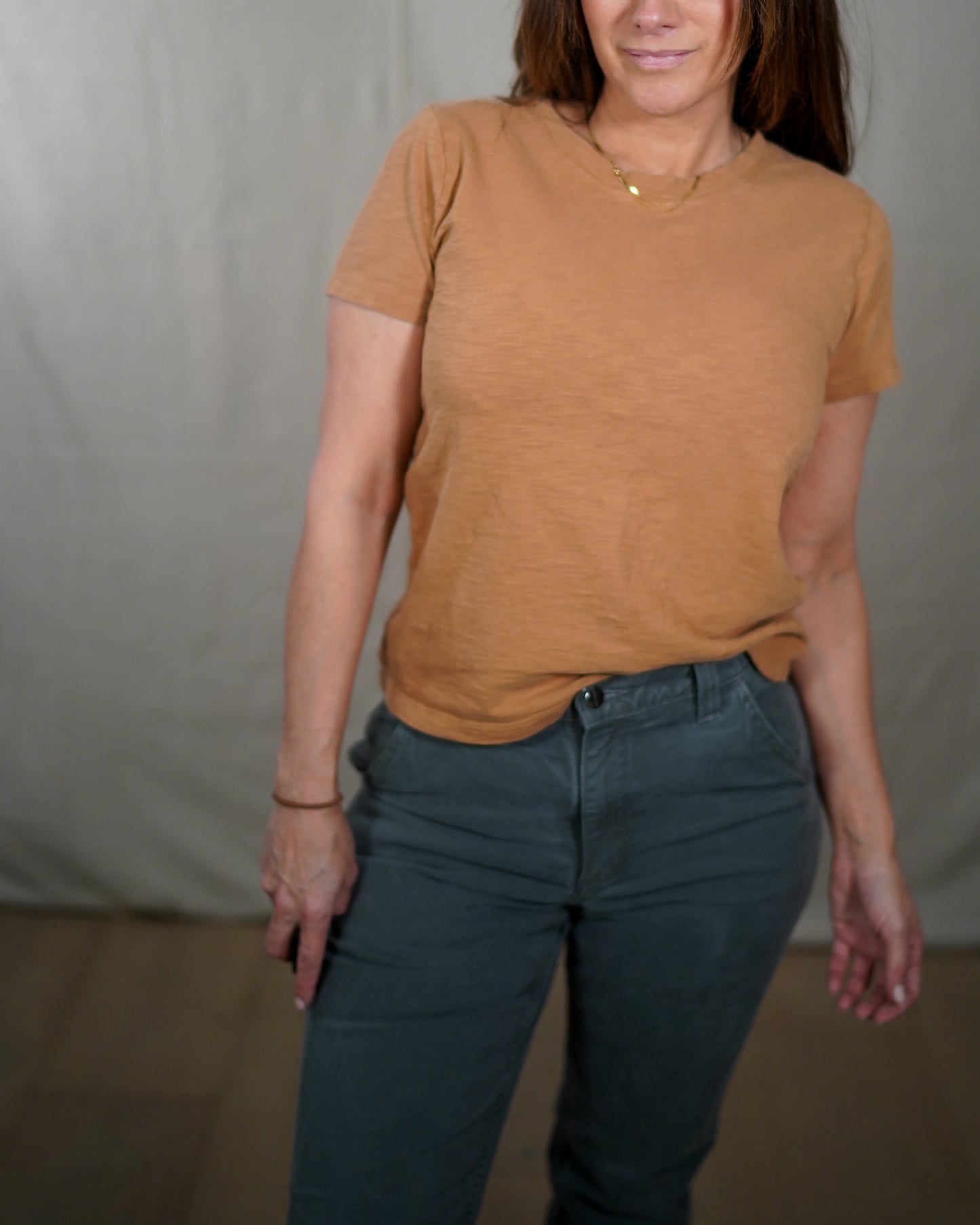 J.Crew Girlfriend Tee – Washed Camel