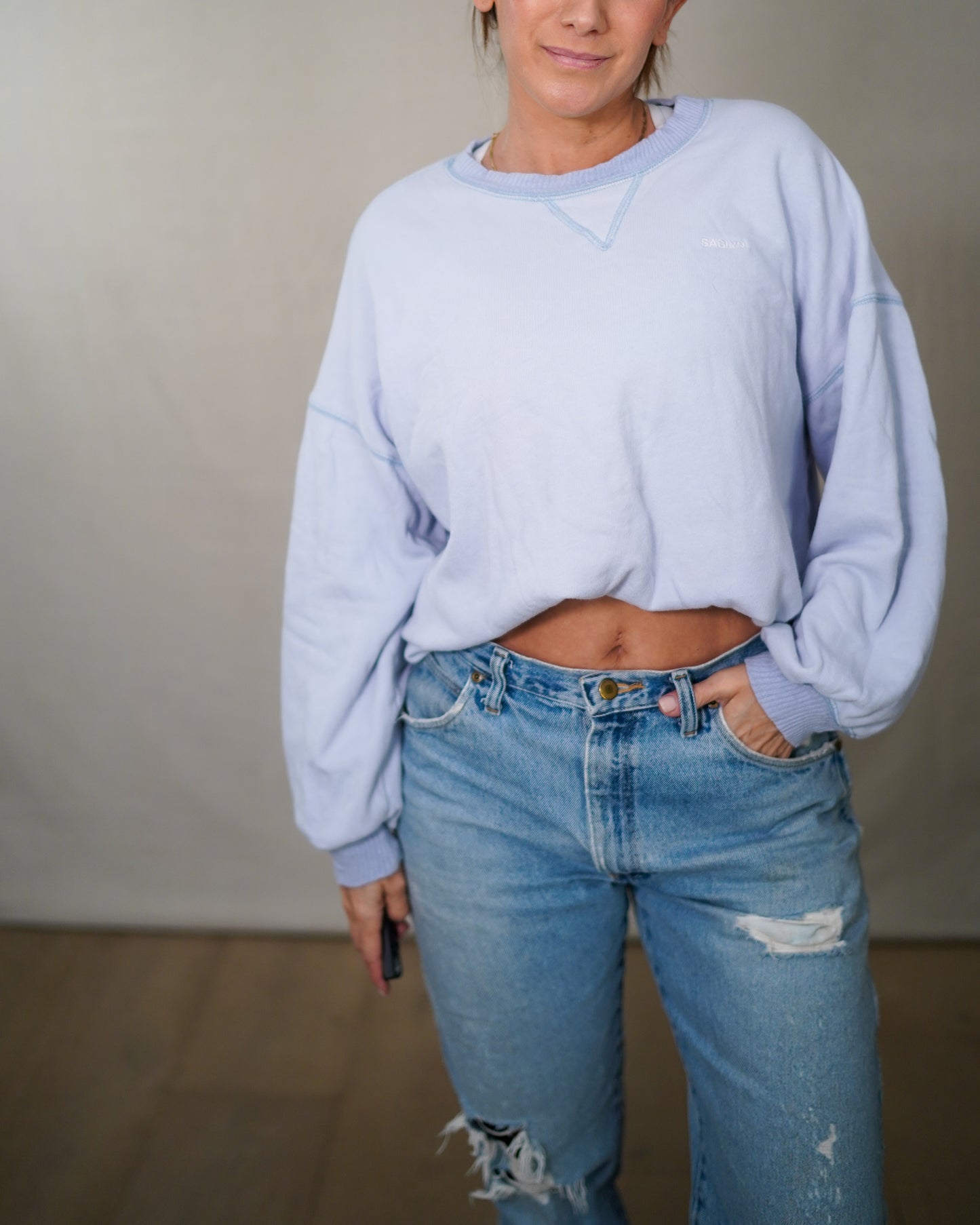 Sablyn Sweatshirt – Washed Sky Blue