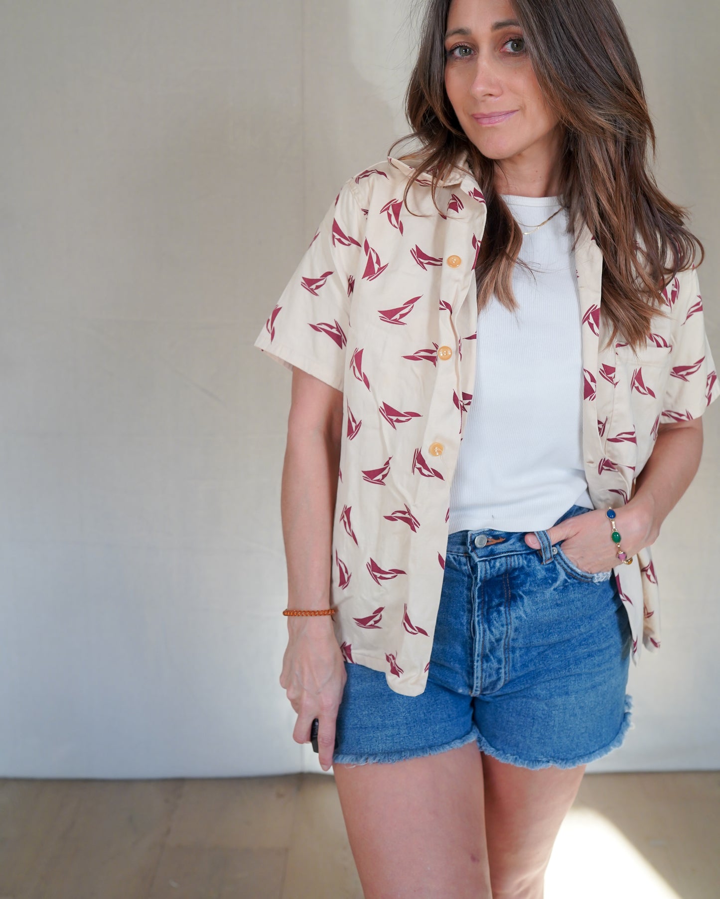 Brentwood Sailboat Print Button Down