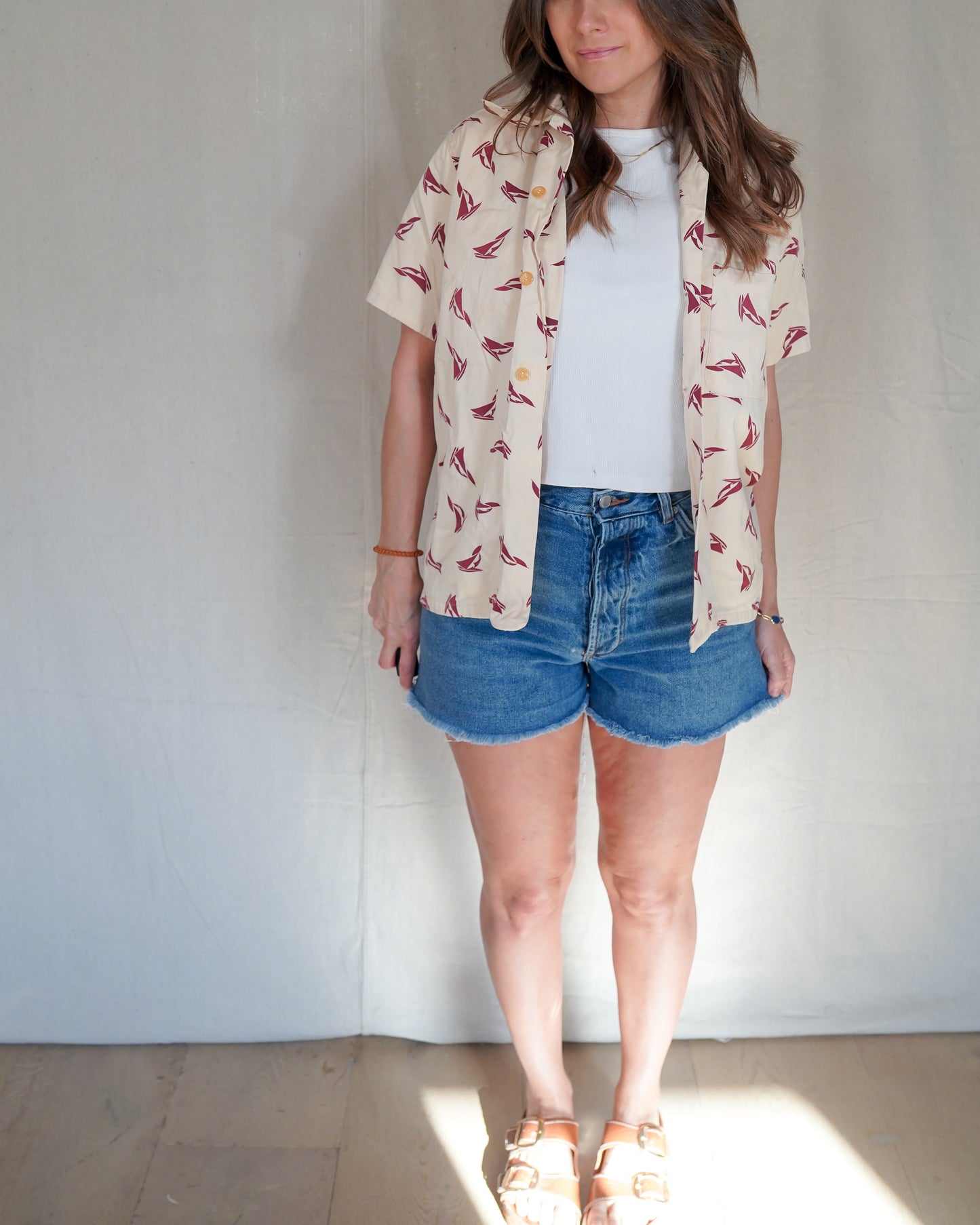 Brentwood Sailboat Print Button Down
