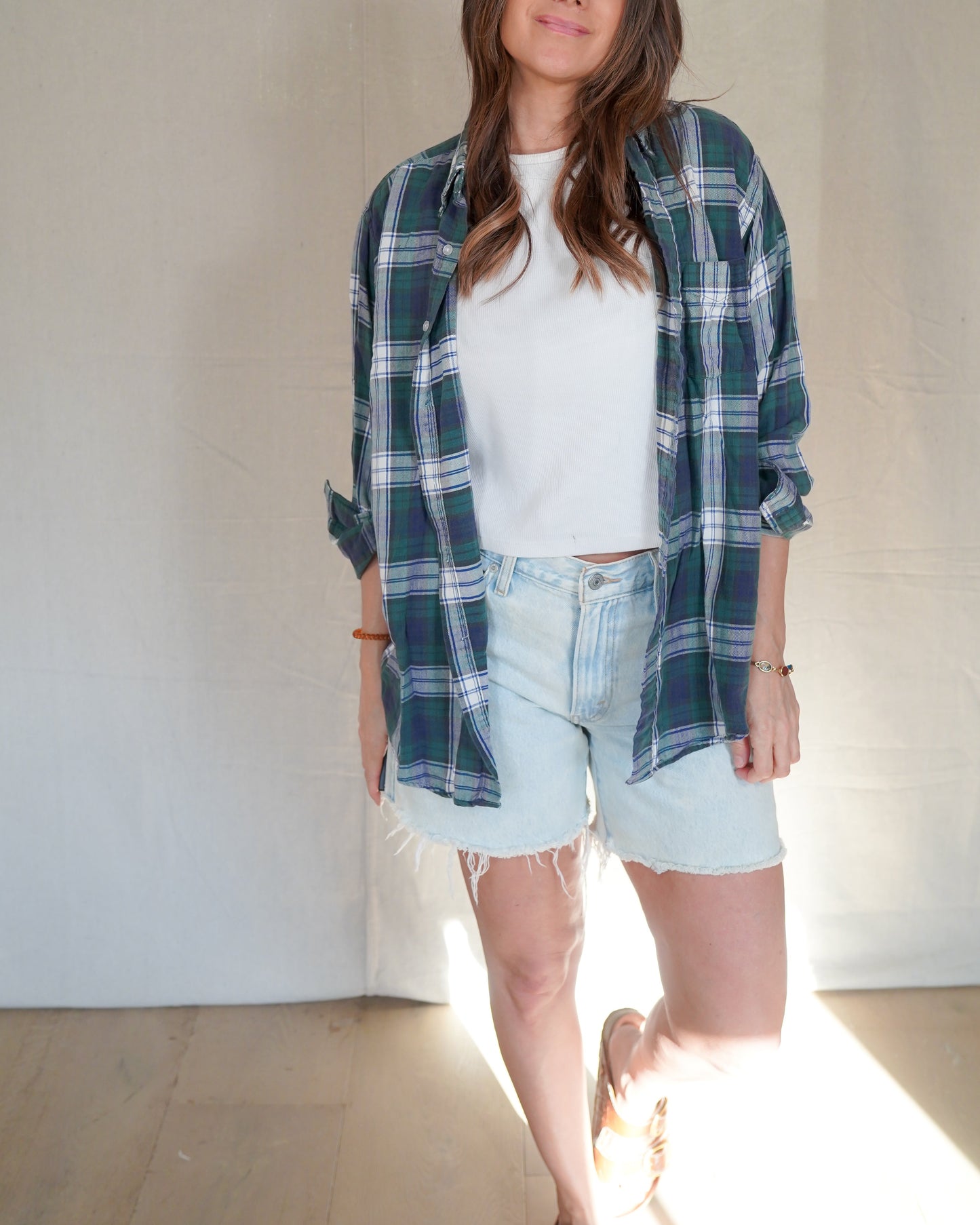 L.L. Bean Plaid Cotton Flannel Shirt